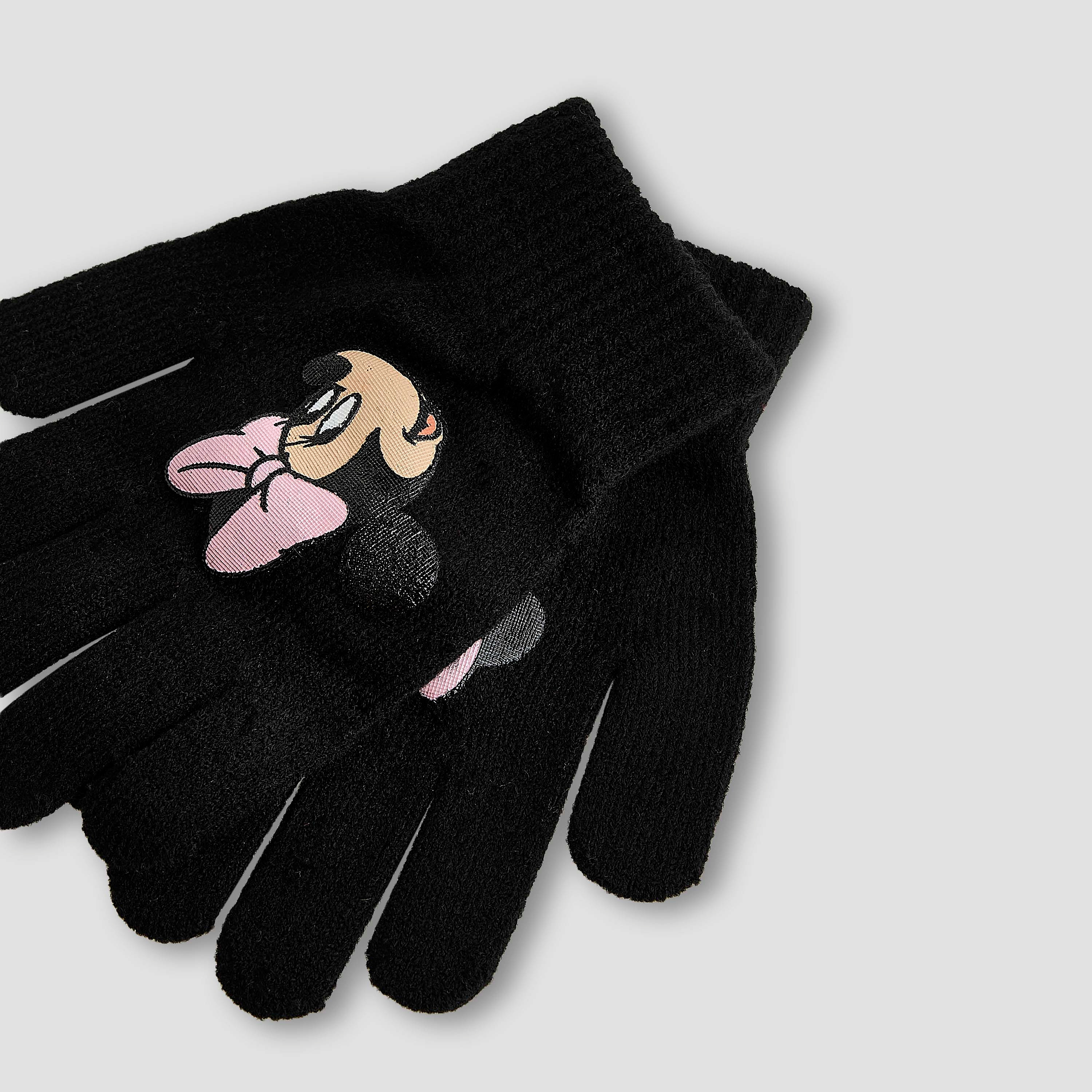 Disney Winter Beanie and Gloves with Minnie Mouse Print-girls-clothing-winterwear-winteraccessories-image-8