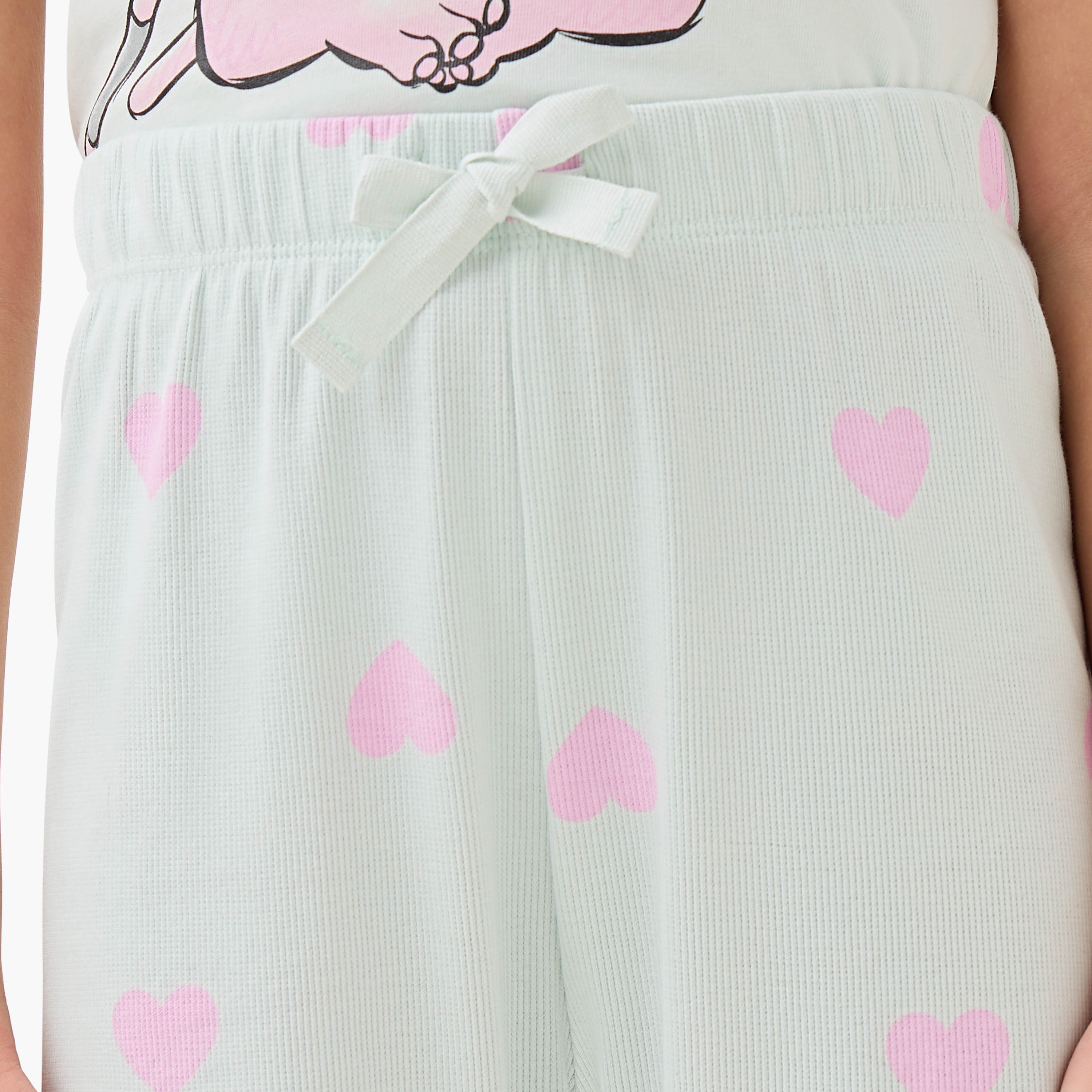Disney Stitch Print T-shirt and Pyjama Set-baby-girls-clothing-nightwear-pyjamasets-image-6