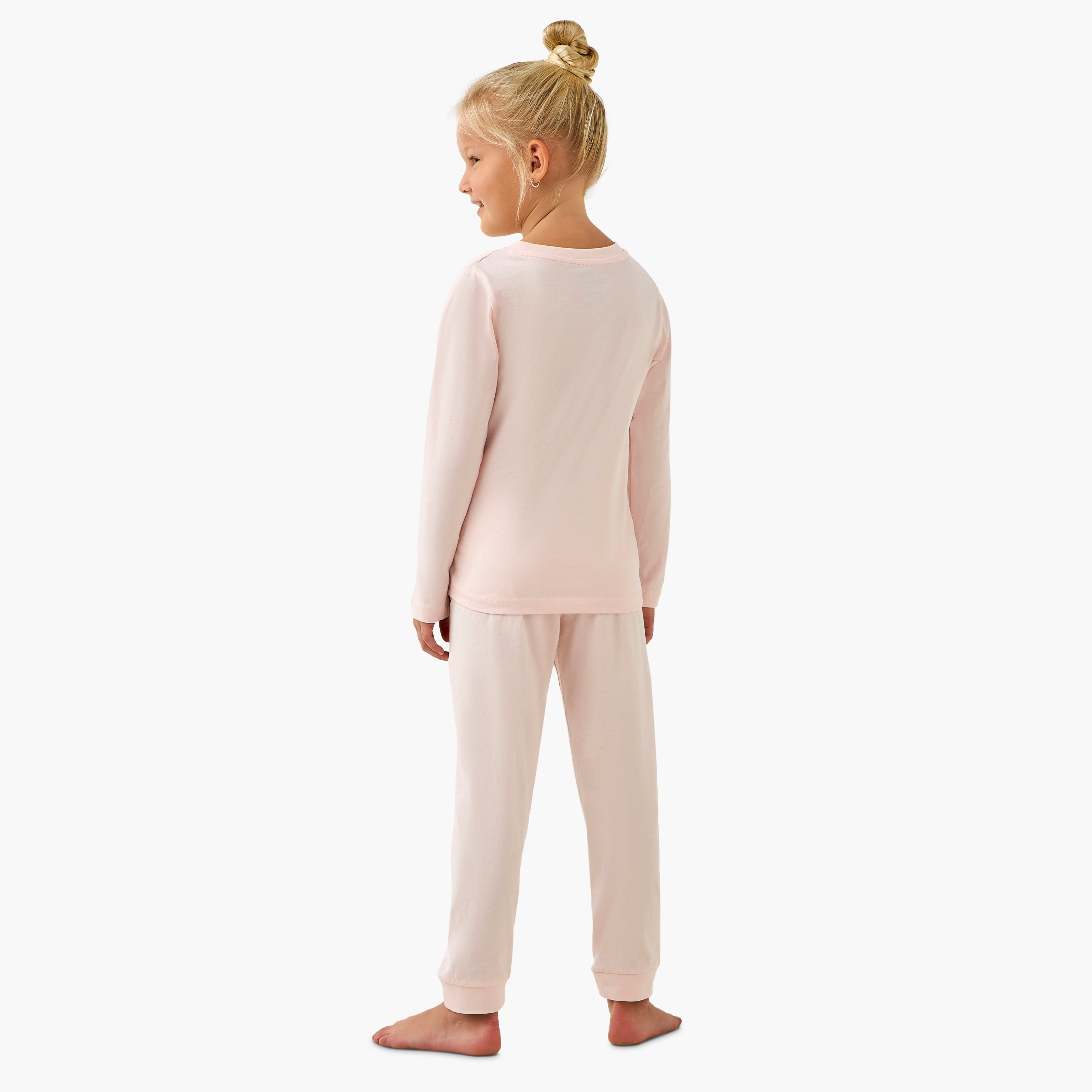 Pack of 2 Disney Cotton Crew Neck Long Sleeves Pyjama Set with Minnie Mouse Print-girls-clothing-nightwear-image-5