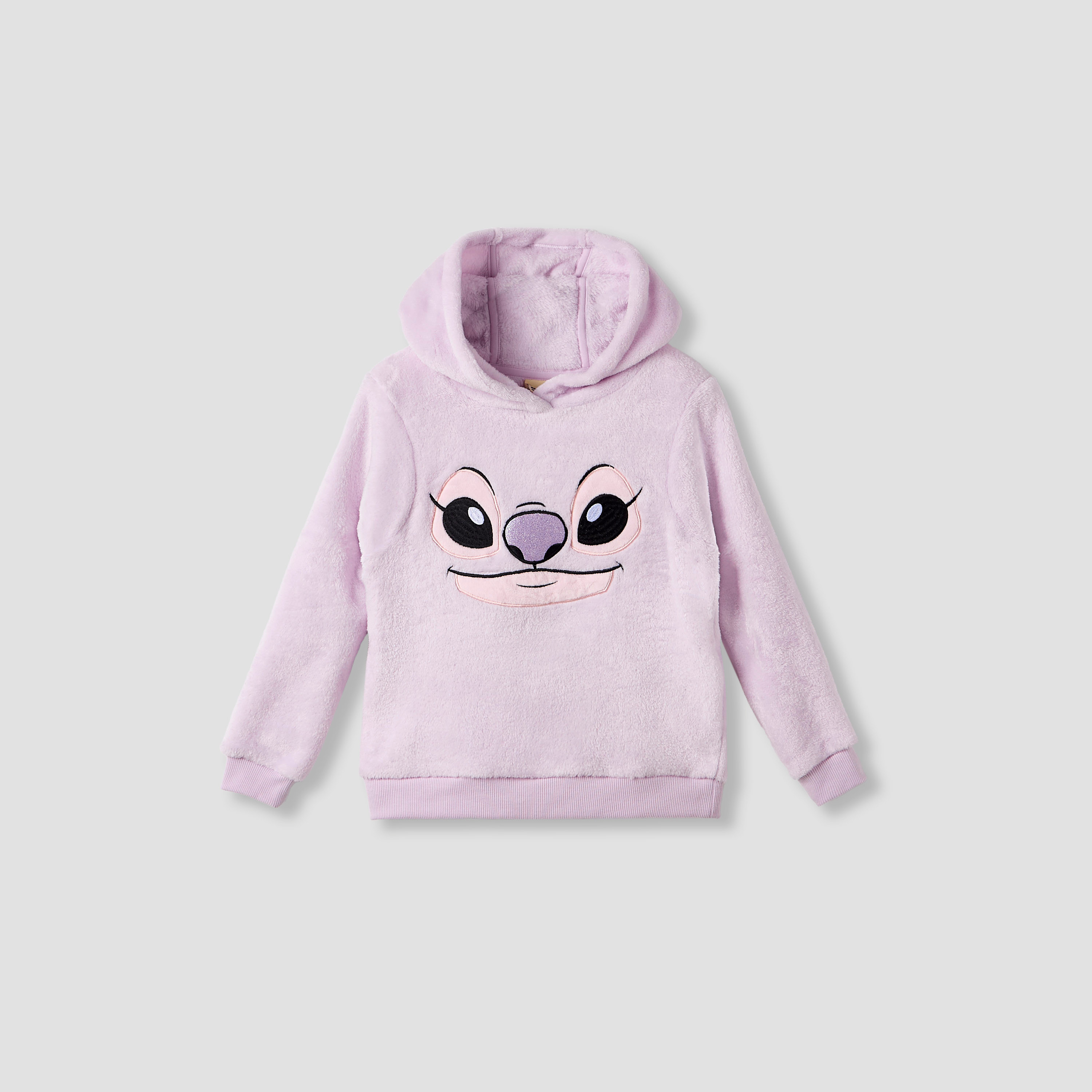Disney Girls Sweatshirt and Pyjama Set with Stitch Angel Texture - Polyester - Long Sleeves - Hood-girls-clothing-nightwear-image-2