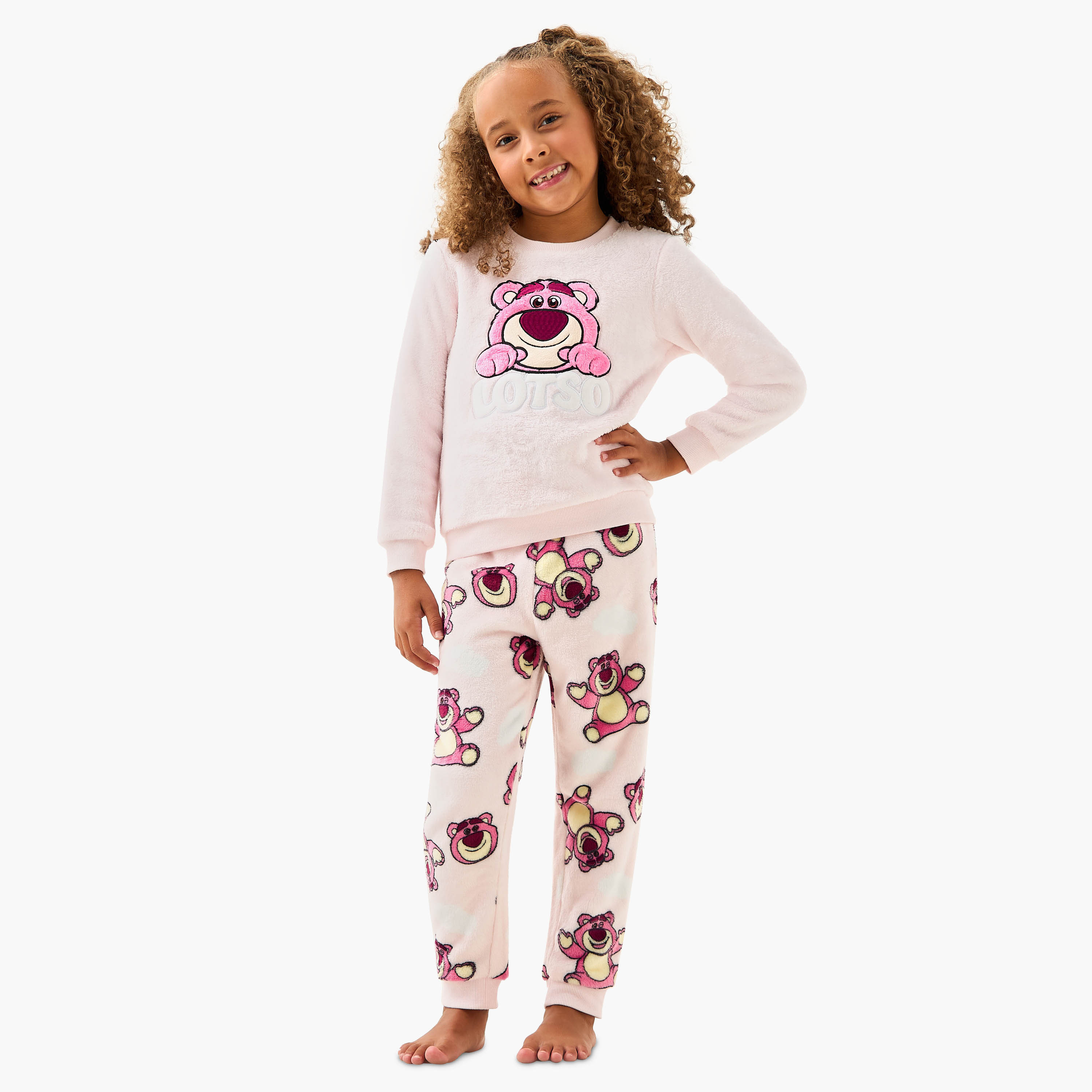 طقم بنطلون بيجاما وسويت شيرت بطبعات دب لوتسو من ديزني-baby-girls-clothing-winterwear-pyjamasets-image-1