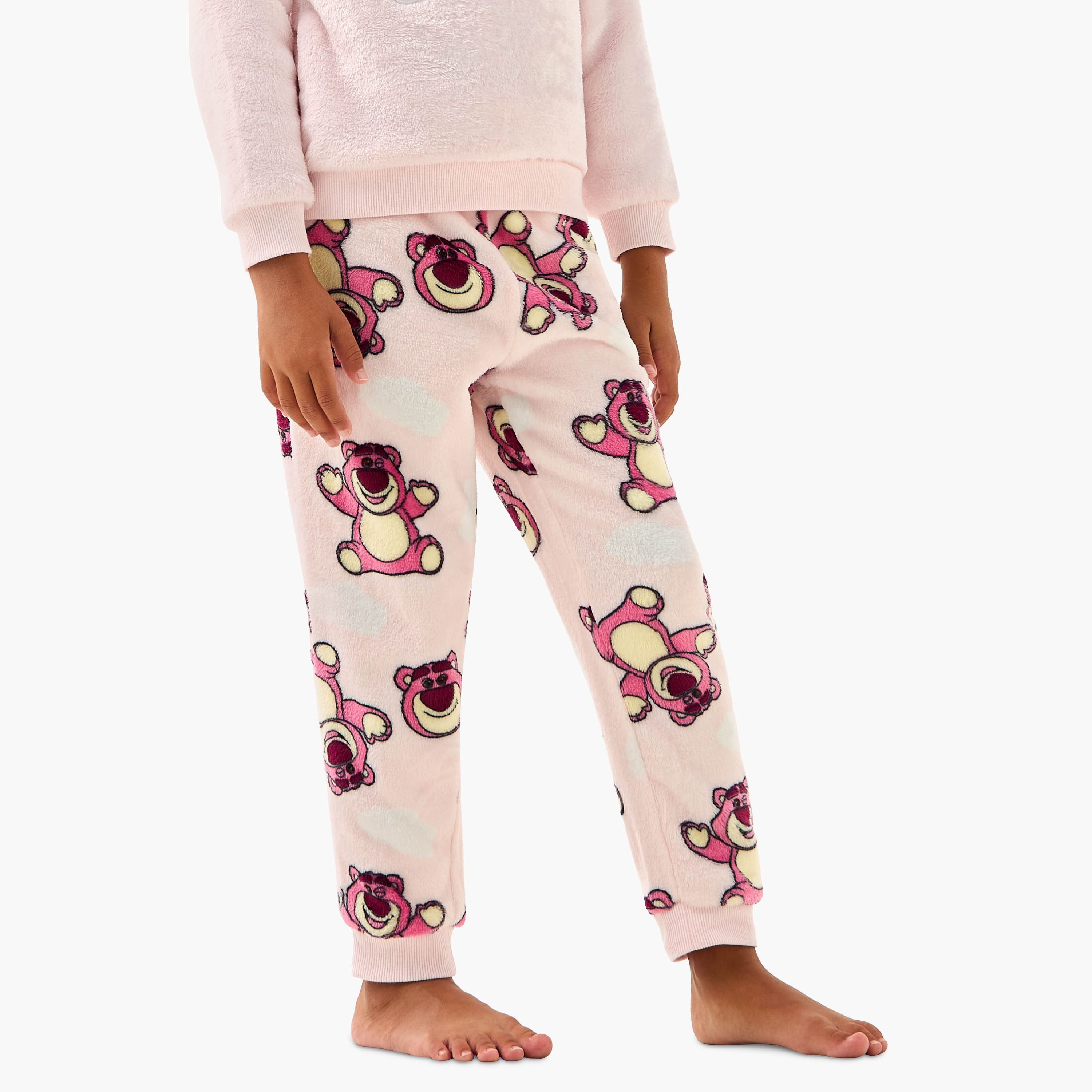 طقم بنطلون بيجاما وسويت شيرت بطبعات دب لوتسو من ديزني-baby-girls-clothing-winterwear-pyjamasets-image-3