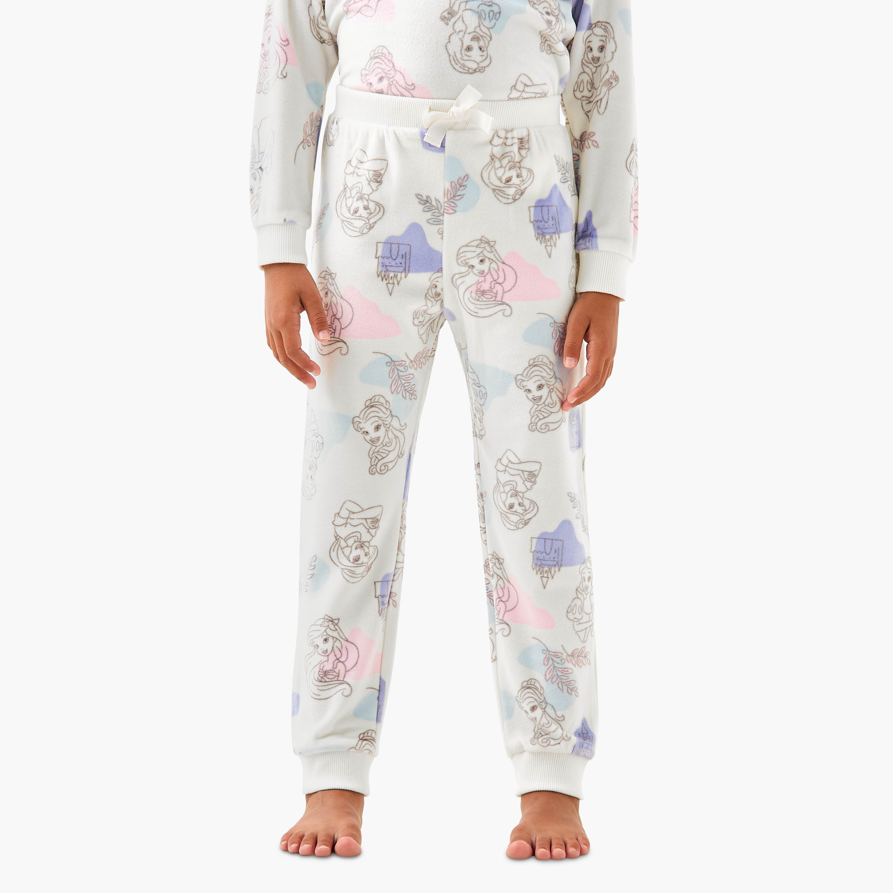 طقم بنطلون بيجاما وتيشيرت بطبعات أميرات من ديزني-baby-girls-clothing-winterwear-pyjamasets-image-3