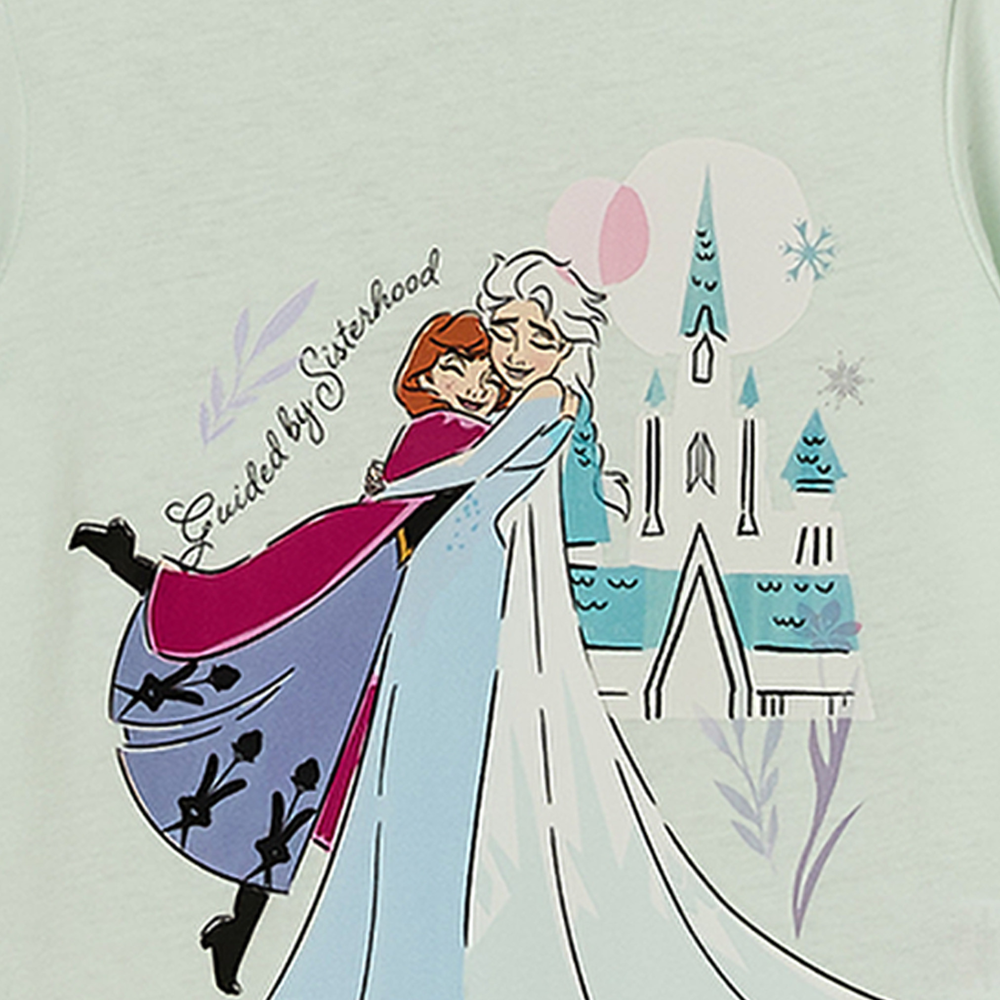 Set of 3 Disney Cotton Crew Neck Long Sleeves Pyjama Set with Frozen Print-girls-clothing-nightwear-image-5