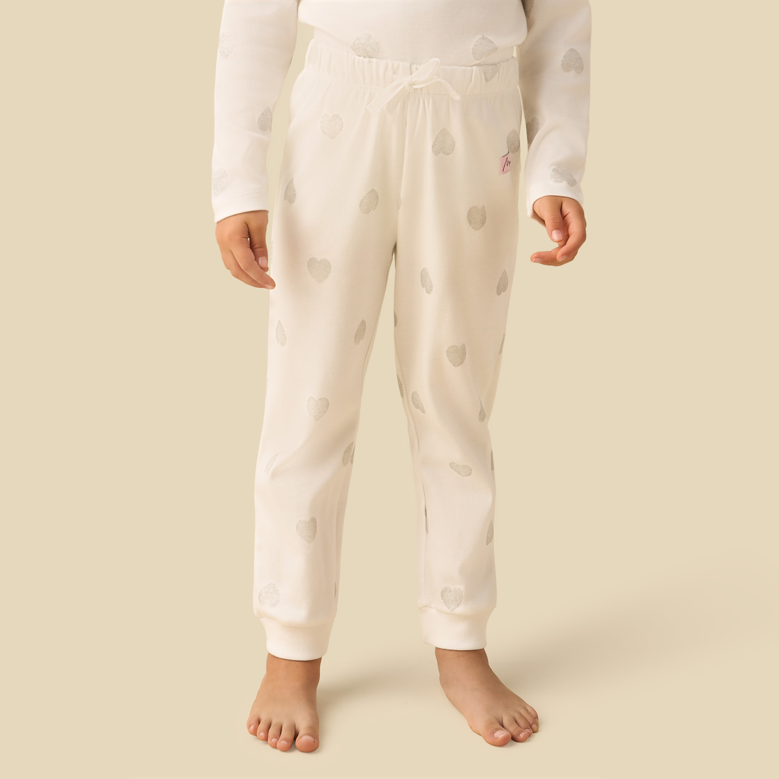 Disney Cotton Crew Neck Long Sleeves Pyjama Set with Marie Print-girls-clothing-nightwear-image-3