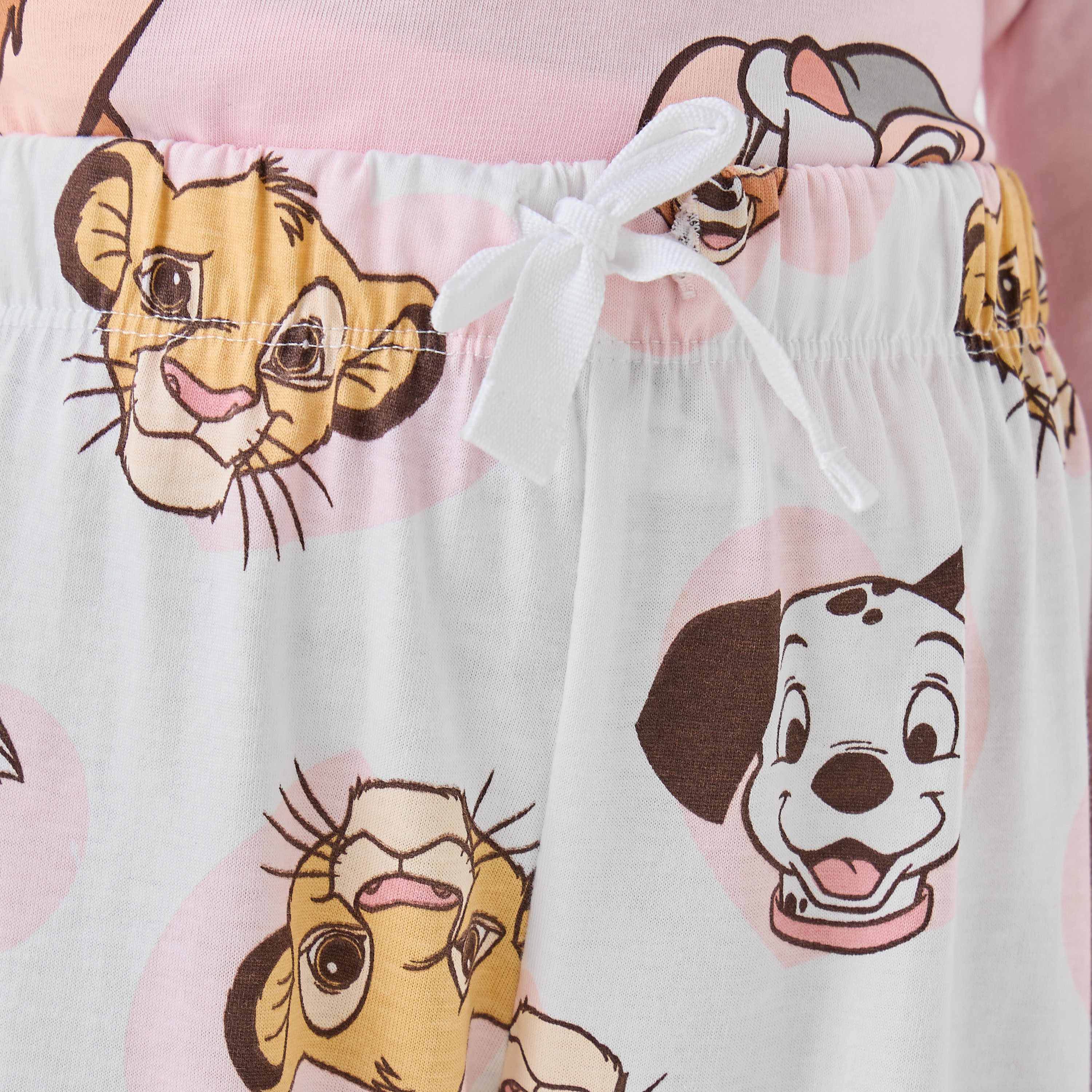 Pack of 2 Disney Cotton Round Neck Long Sleeves Pyjama Set with Bambi and Friends Print-girls-clothing-nightwear-image-7