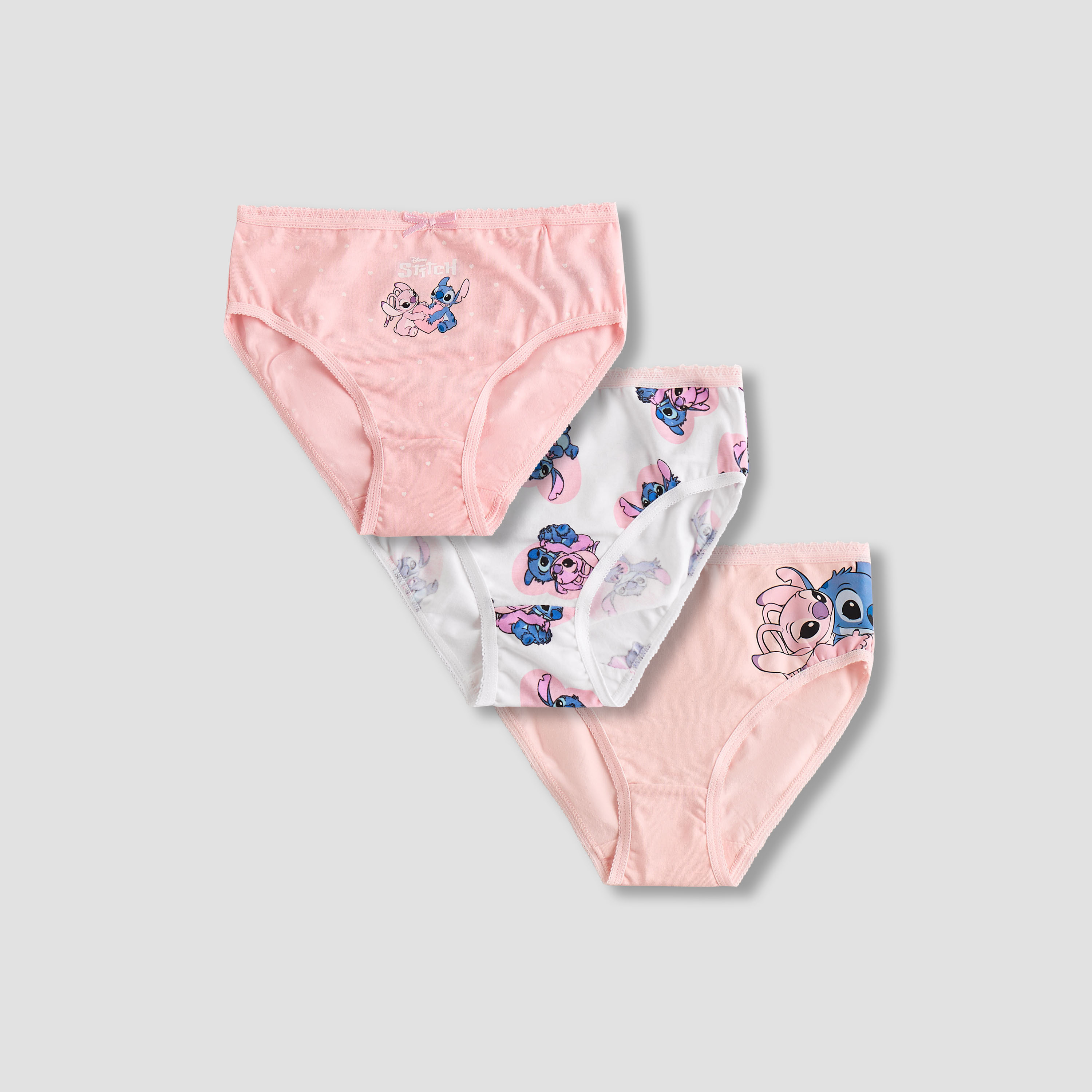Disney Stitch Print Briefs - Set of 3-baby-girls-clothing-innerwear-image-1