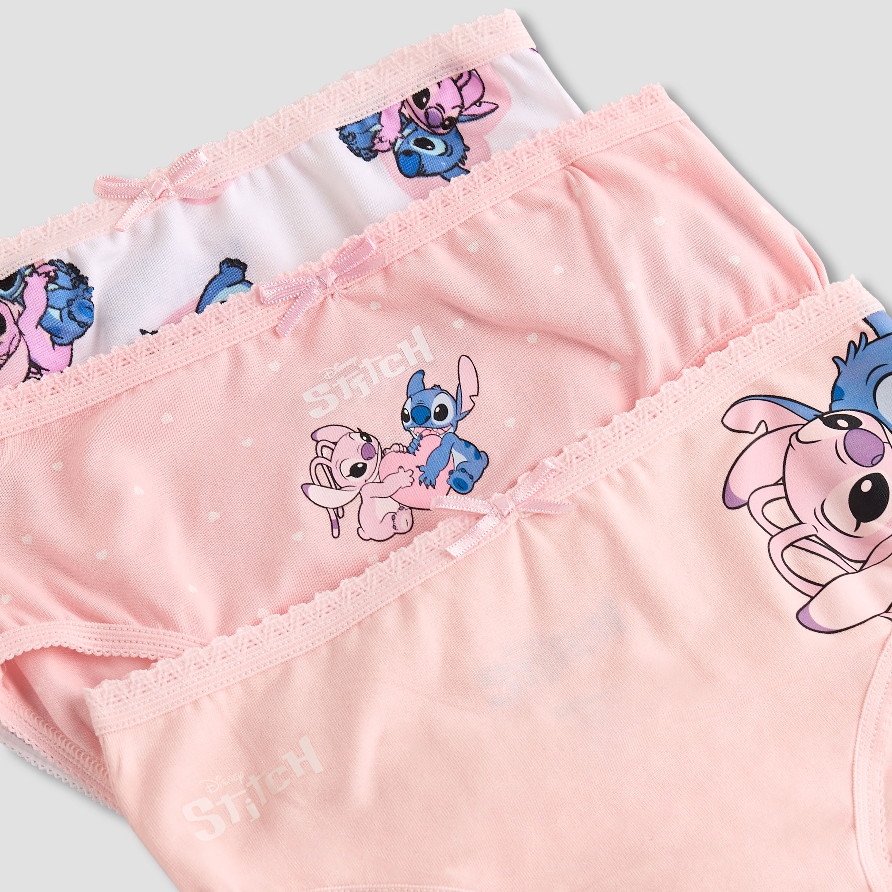 Disney Stitch Print Briefs - Set of 3-baby-girls-clothing-innerwear-image-5