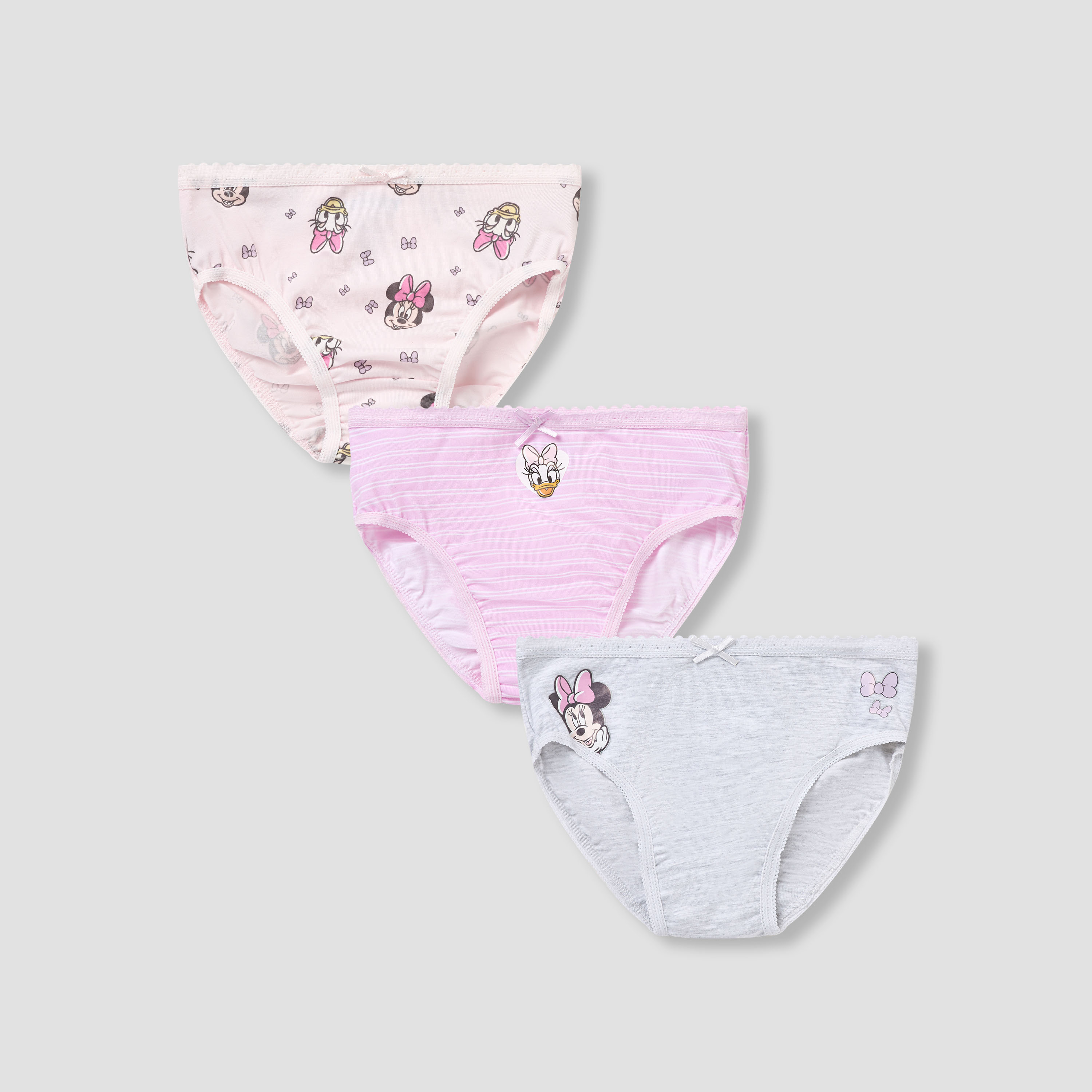 Pack of 3 Disney Cotton Briefs with Minnie Mouse Print-baby-girls-clothing-innerwear-image-1