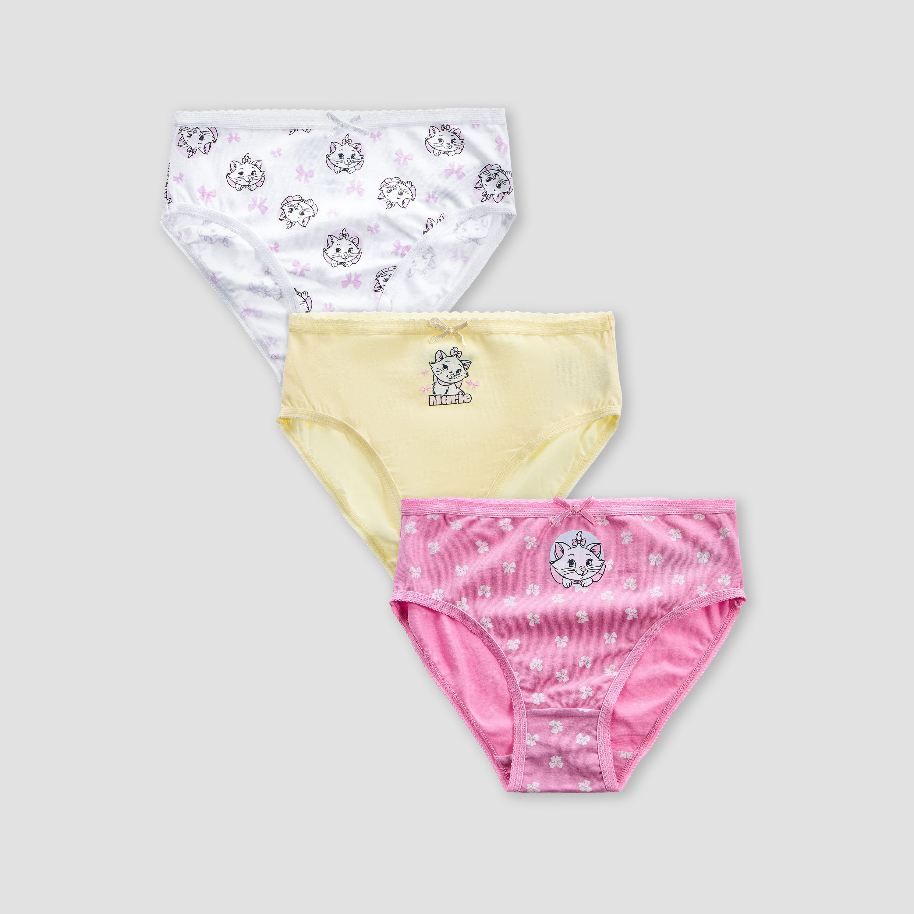 Disney Marie Print Briefs with Elasticated Waistband - Set of 3-girls-clothing-innerwear-panties-image-1