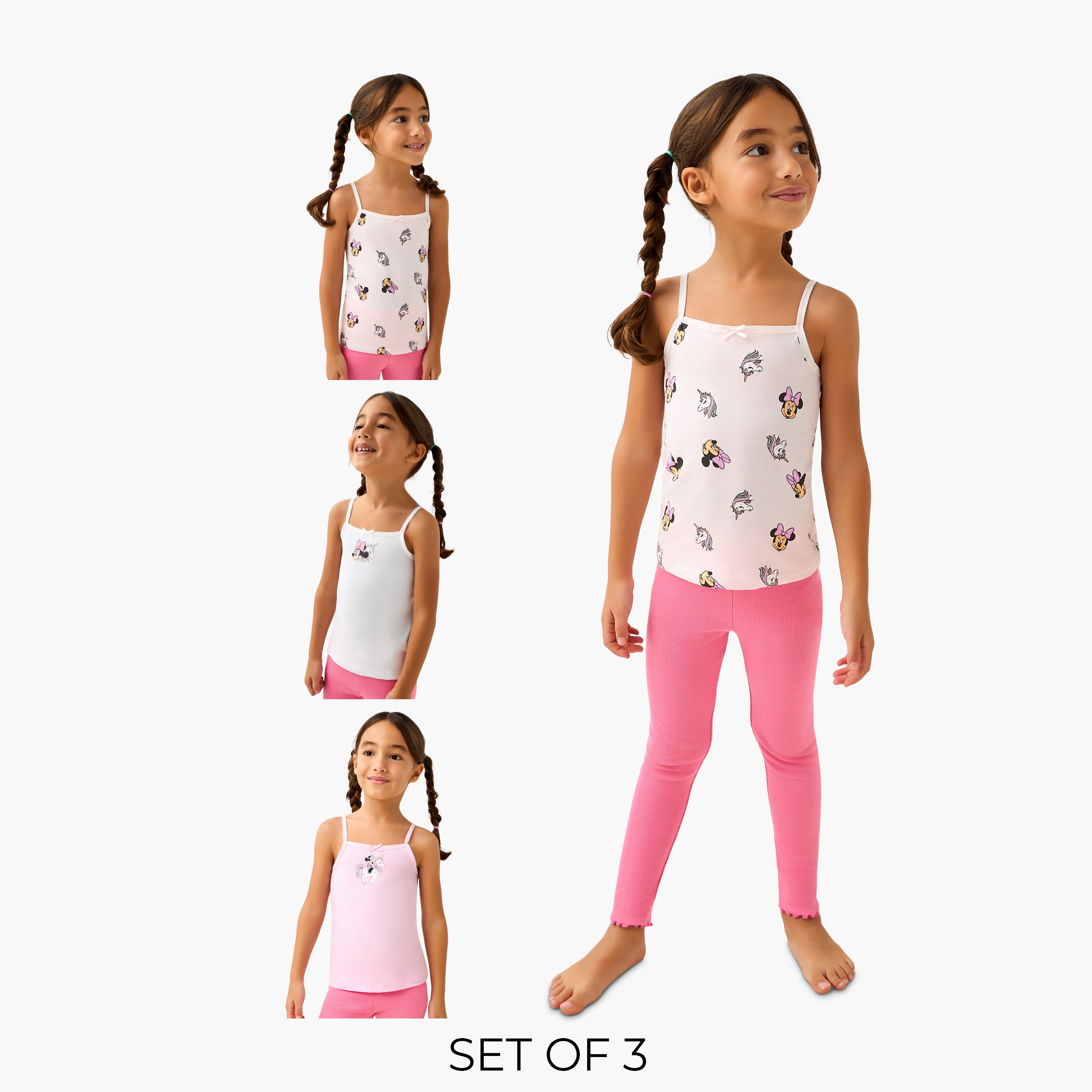 فيست قطن بطبعات ميني ماوس من ديزني - طقم من 3 قطع-girls-clothing-innerwear-vests-image-8
