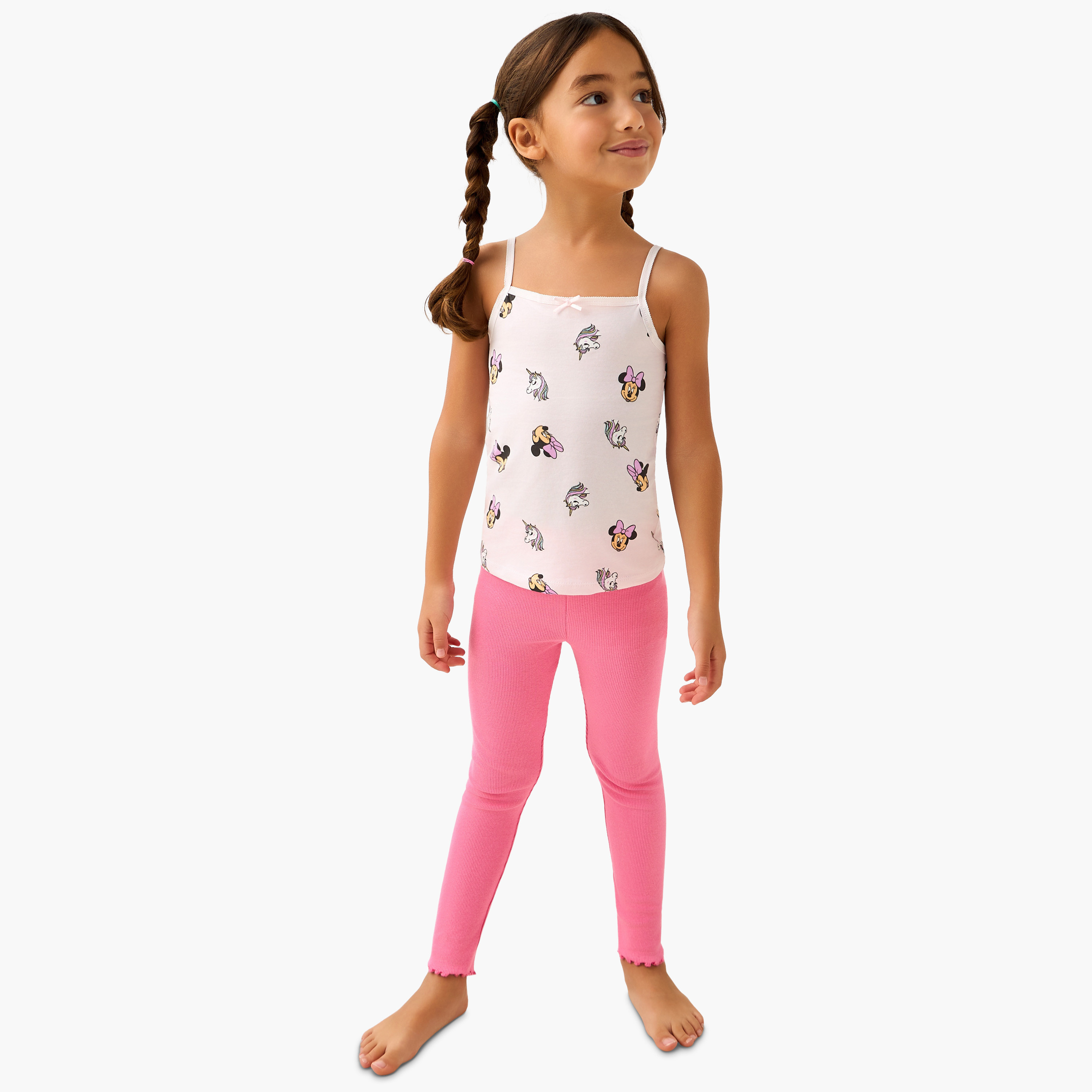 فيست قطن بطبعات ميني ماوس من ديزني - طقم من 3 قطع-girls-clothing-innerwear-vests-image-1