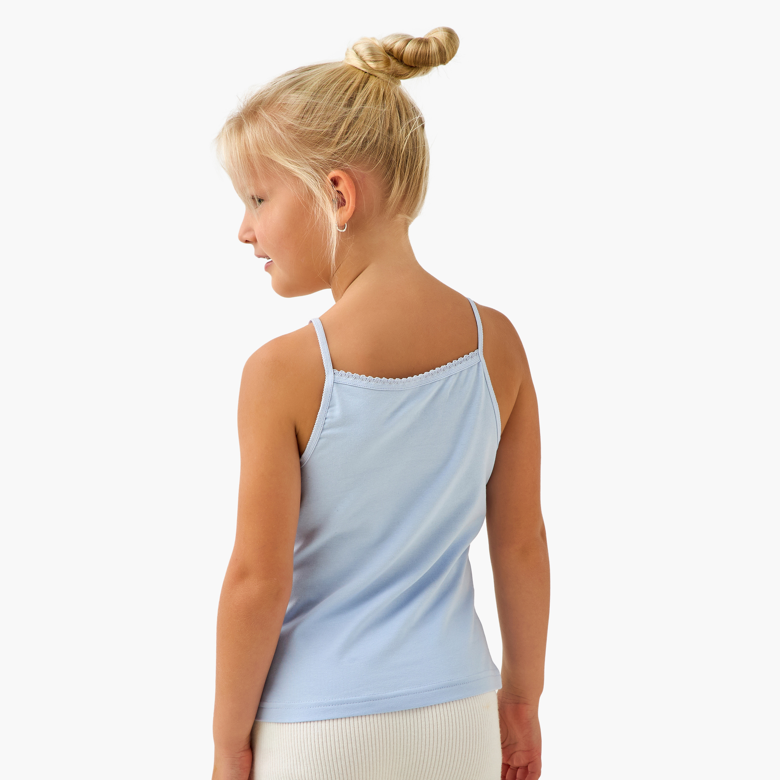 Set of 3 Disney Cotton Vests with Frozen Print-girls-clothing-innerwear-vests-image-6