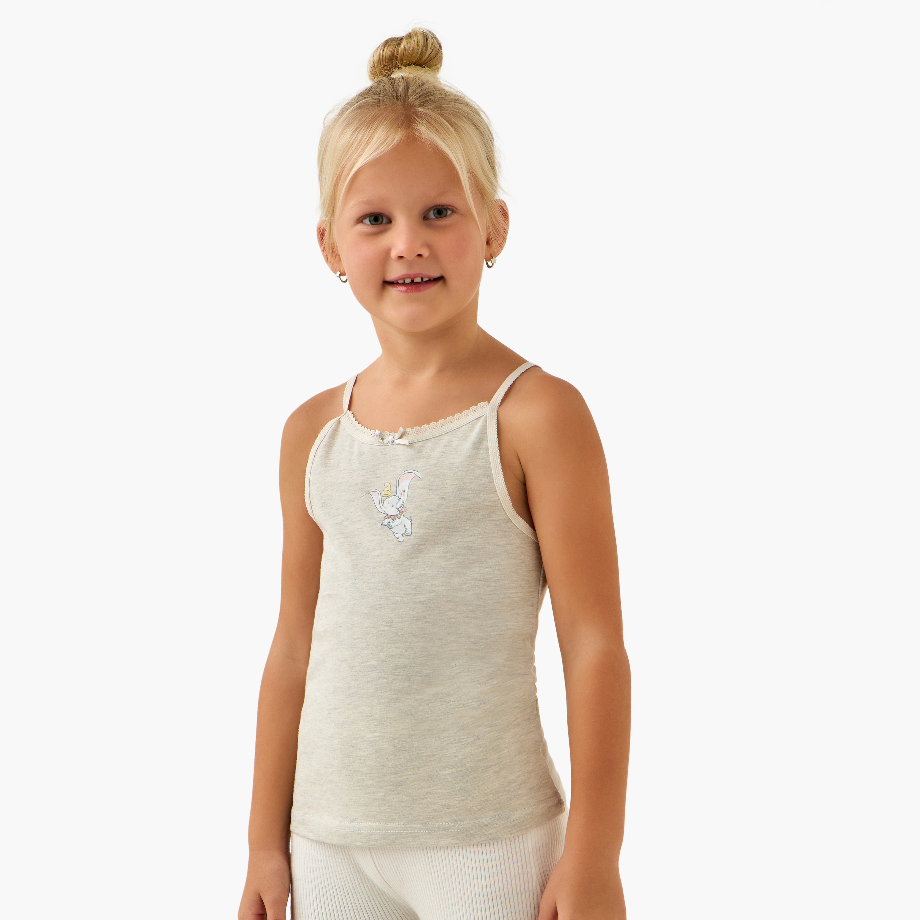 Set of 3 Disney Cotton Vests with Dumbo Print-girls-clothing-innerwear-vests-image-4