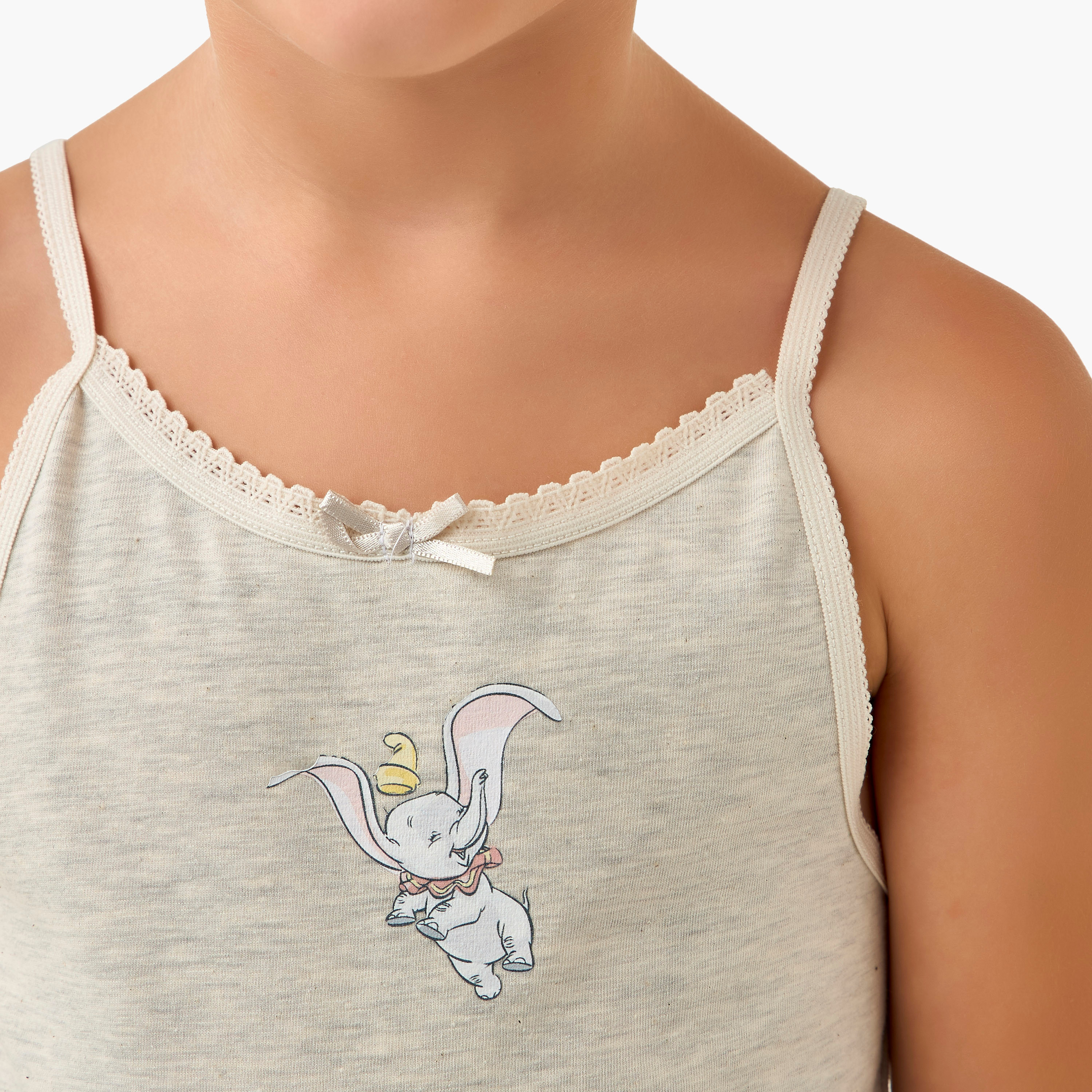 Set of 3 Disney Cotton Vests with Dumbo Print-girls-clothing-innerwear-vests-image-6