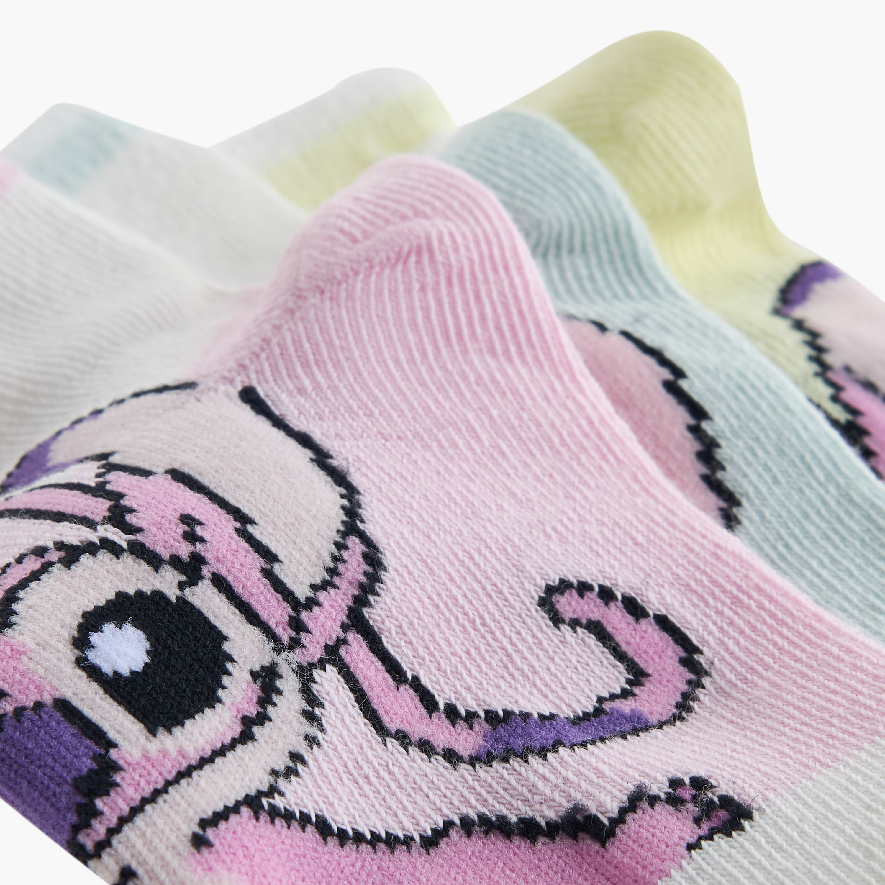 Disney Girls Socks with Angel and Stitch Print - Set of 3-girls-accessories-socks-image-4