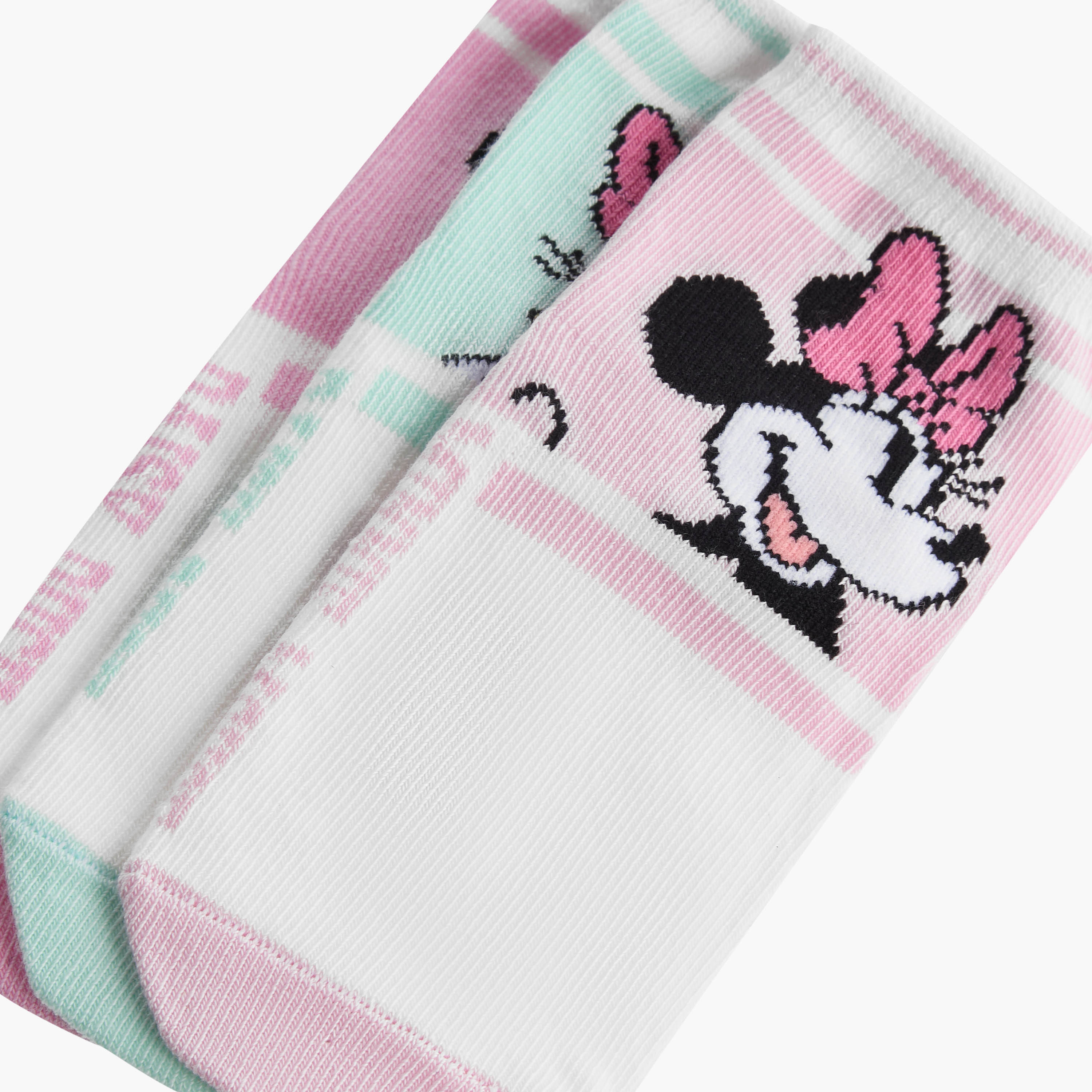 Pack of 3 Disney Girls Socks Minnie Mouse and Daisy Duck Print-girls-accessories-socks-image-4