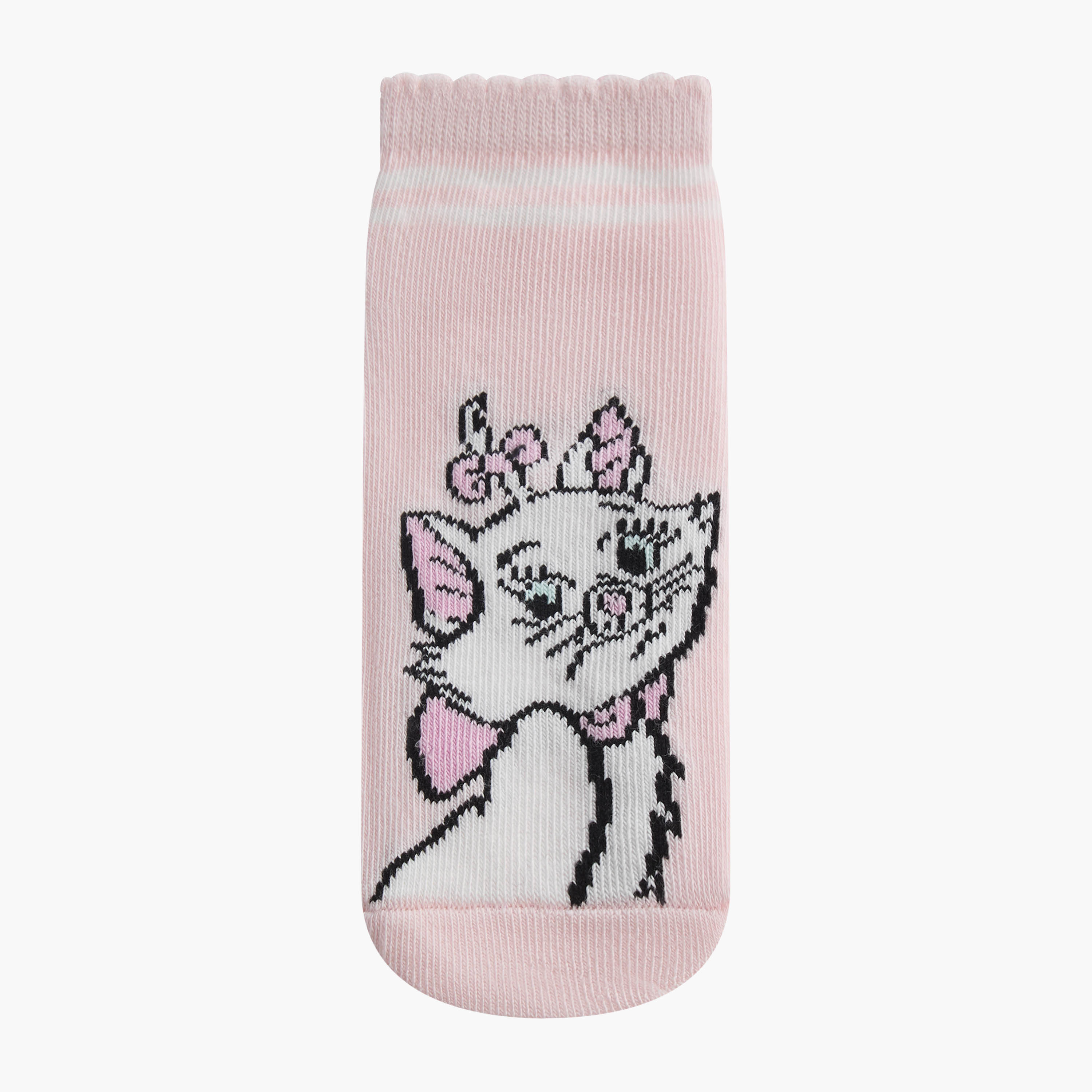 Pack of 3 Disney Girls Ankle Length Socks Marie Print-girls-accessories-socks-image-2