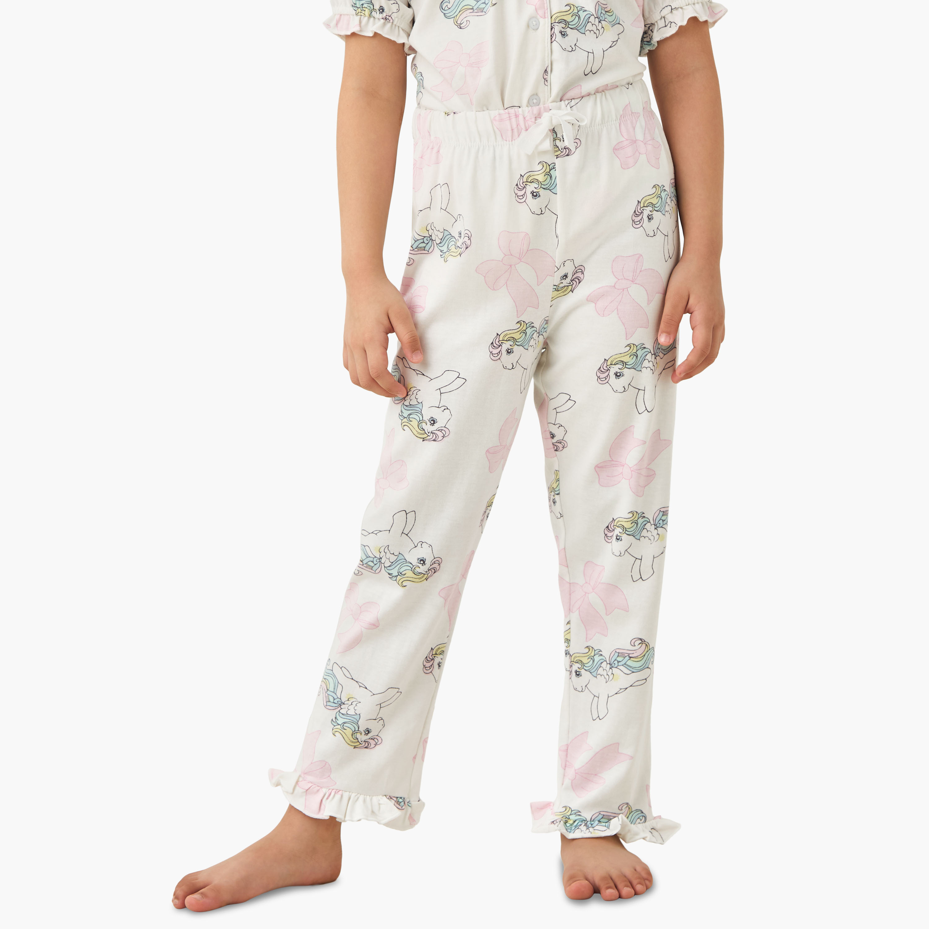 Hasbro My Little Pony Print Collared Shirt and Pyjama Set-girls-clothing-nightwear-image-4