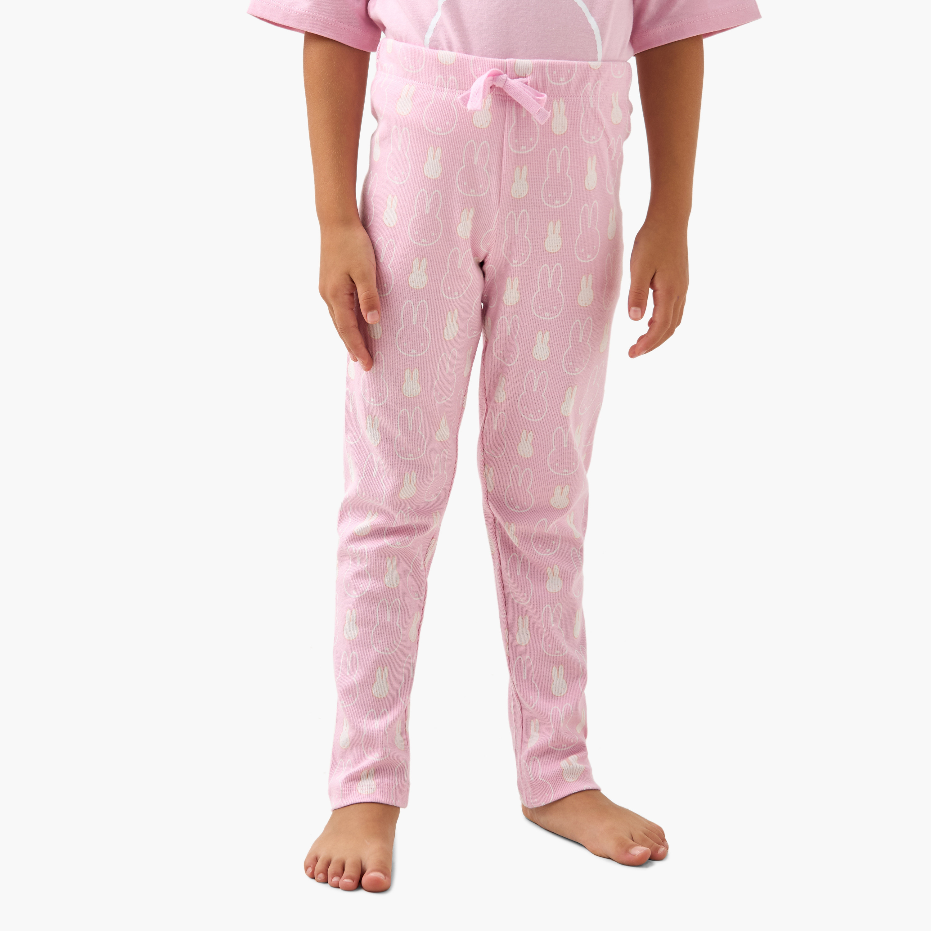 Miffy Print T-shirt and Pyjama Set-baby-girls-clothing-nightwear-pyjamasets-image-4