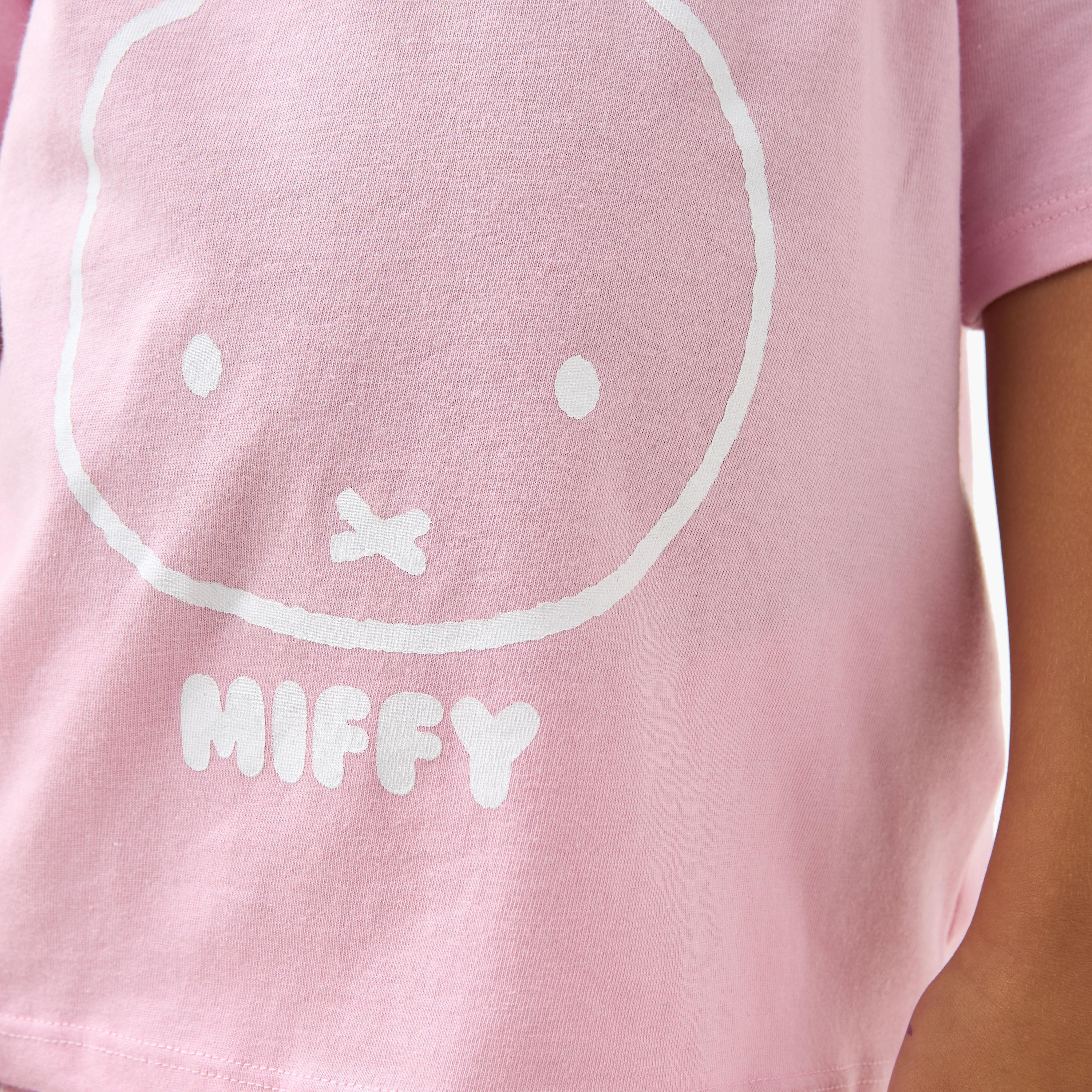 Miffy Print T-shirt and Pyjama Set-baby-girls-clothing-nightwear-pyjamasets-image-6