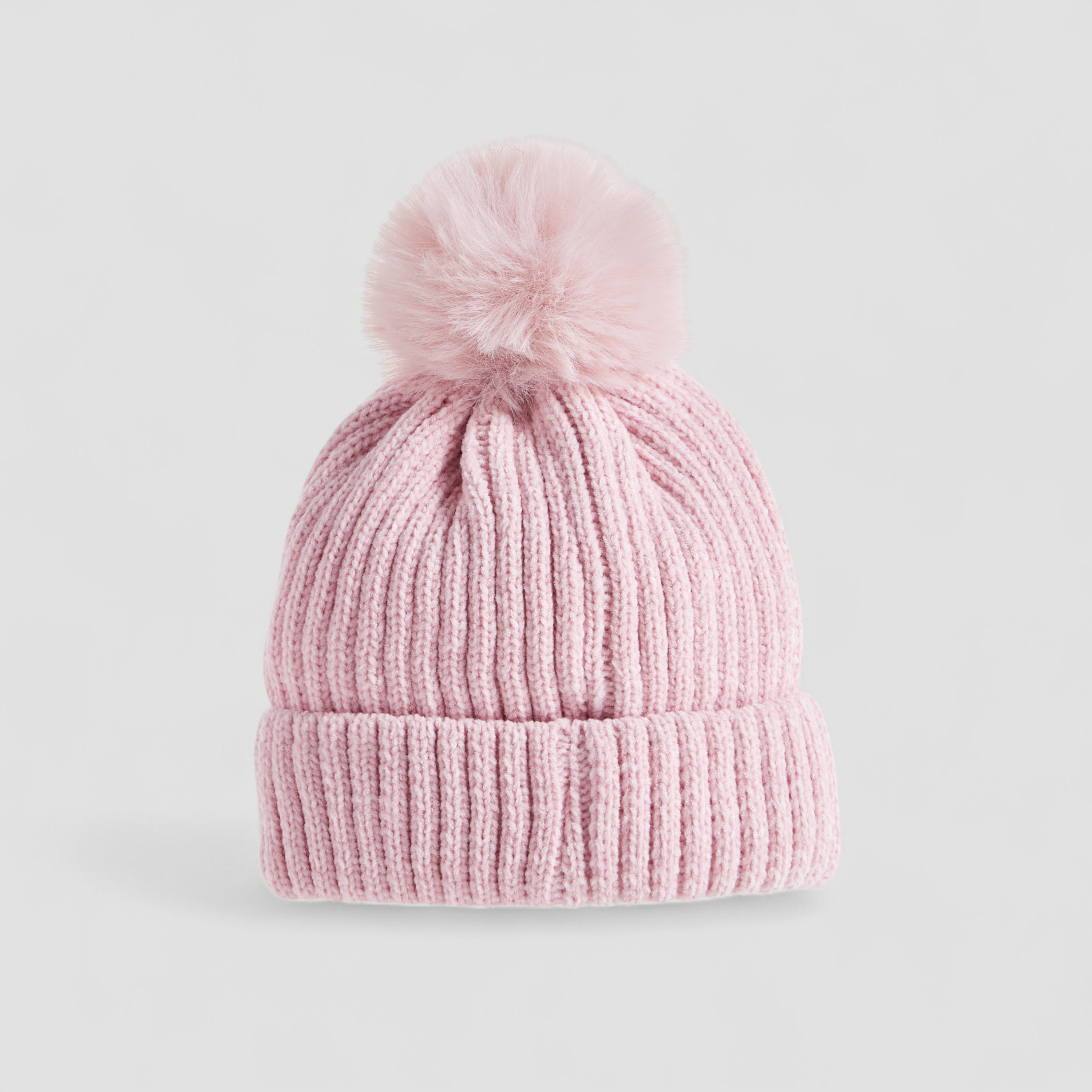 Juniors Girls Winter Beanie with Pom Pom Design-girls-clothing-winterwear-winteraccessories-image-3