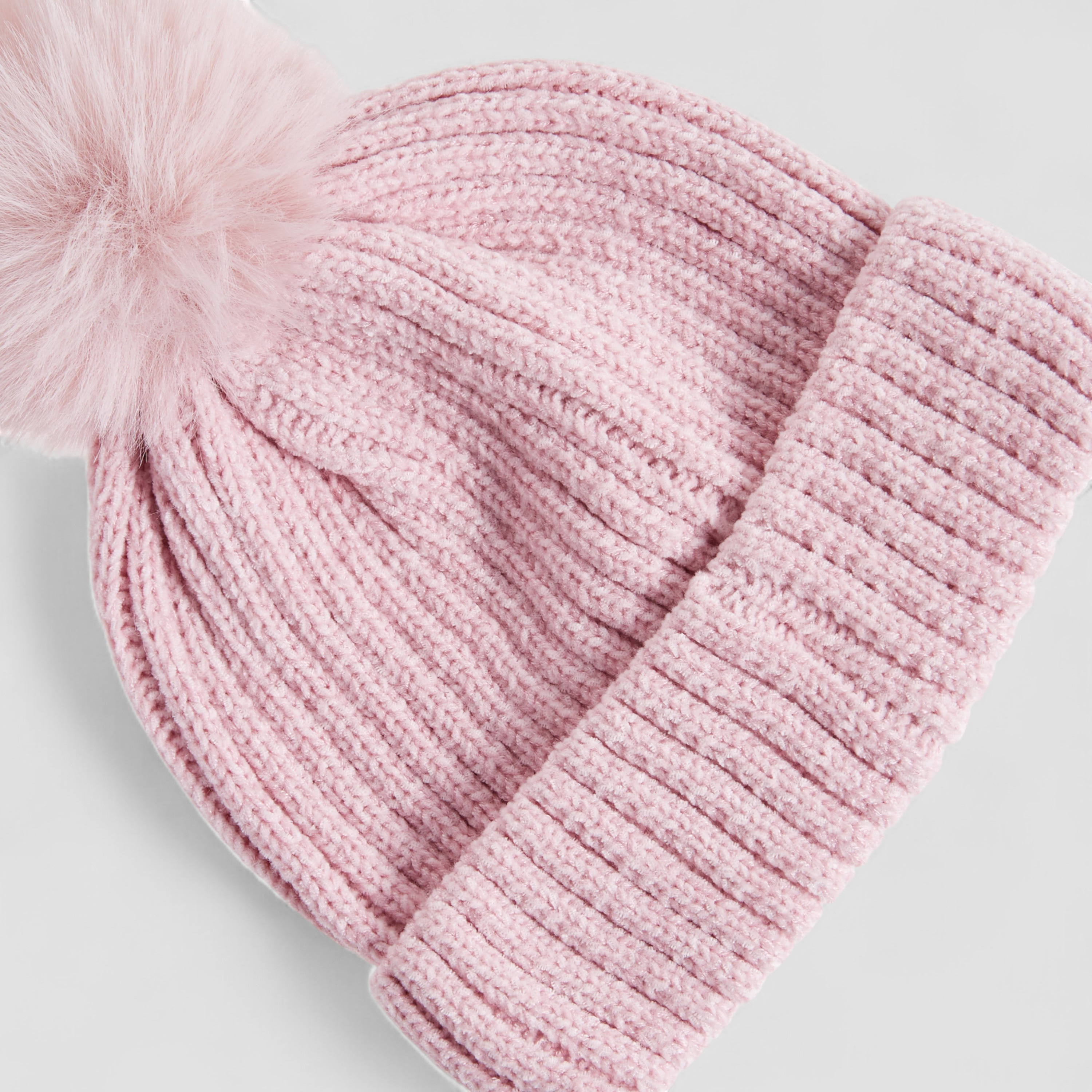 Juniors Girls Winter Beanie with Pom Pom Design-girls-clothing-winterwear-winteraccessories-image-4