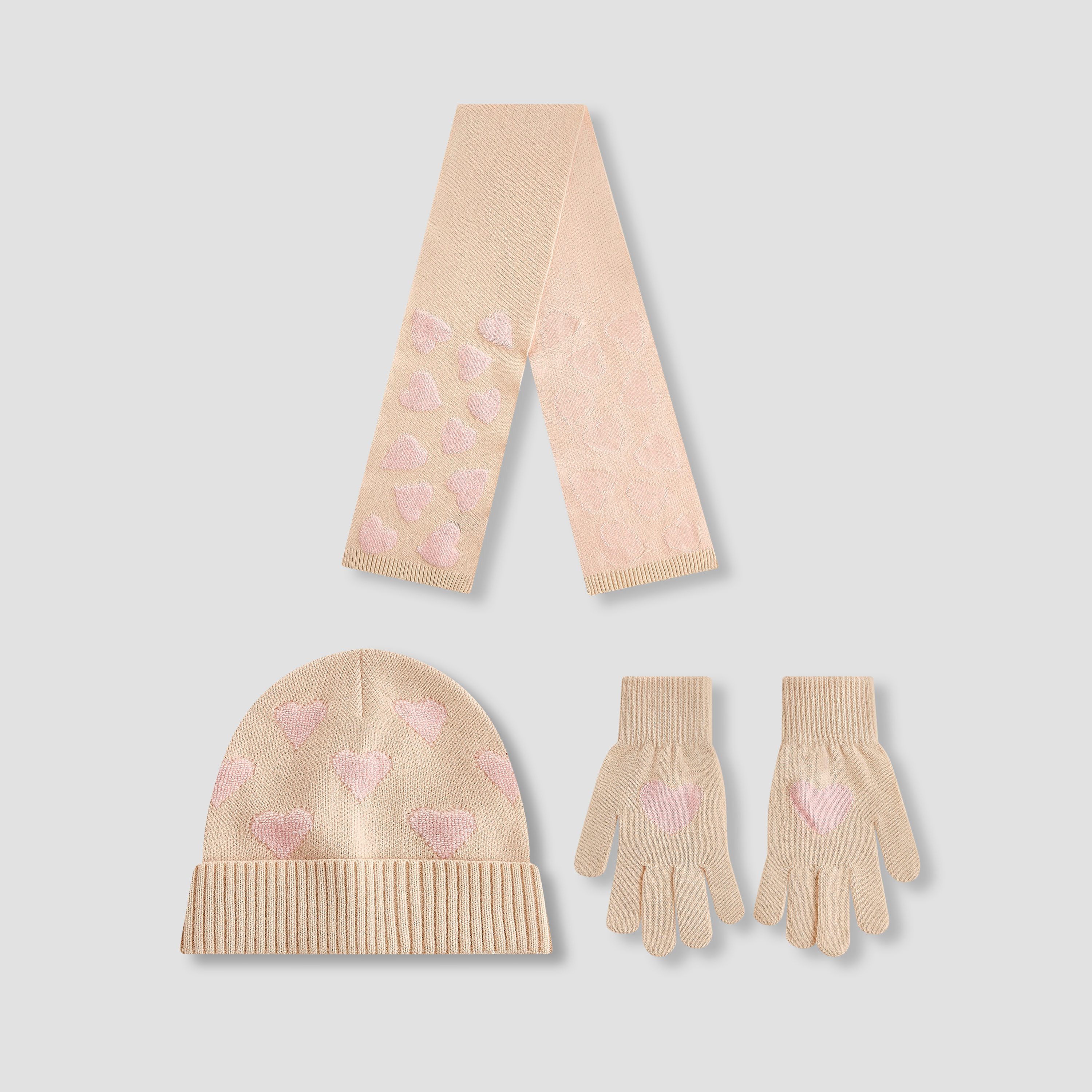 طقم وشاح وقفازات وقبعة شتوية من جونيورز-girls-clothing-winterwear-winteraccessories-image-8