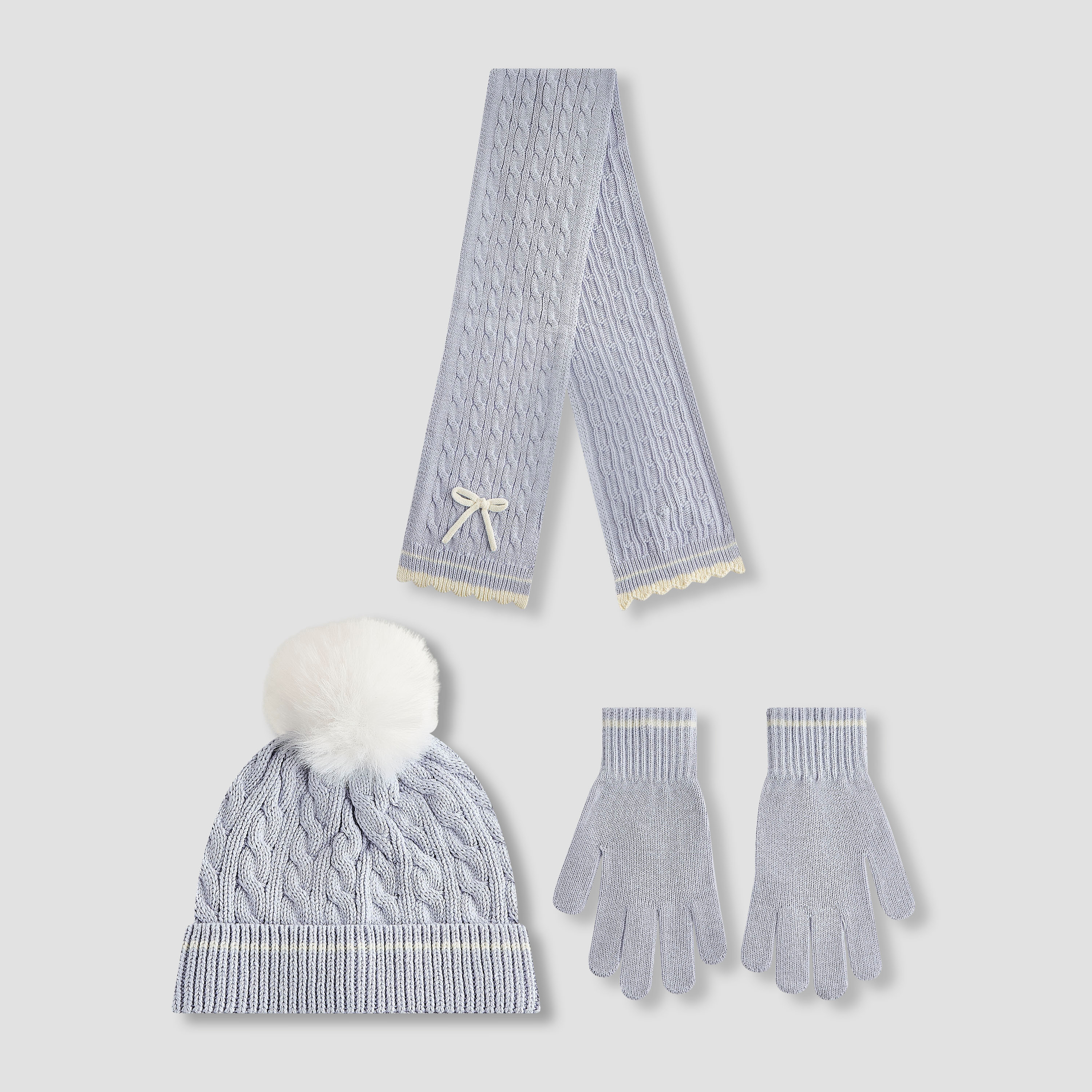 طقم قبعة وقفازات ووشاح شتوي من جونيورز-girls-clothing-winterwear-winteraccessories-image-8