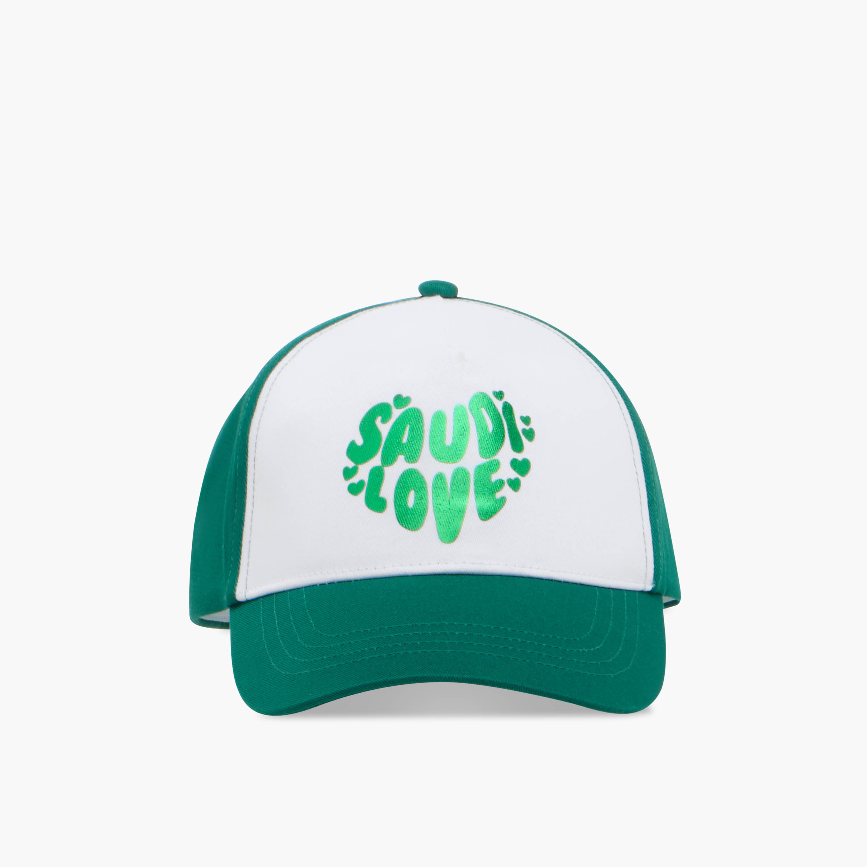 Juniors Saudi Arabia National Day Print Cap with Hook and Loop Closure-girls-accessories-caps-image-1
