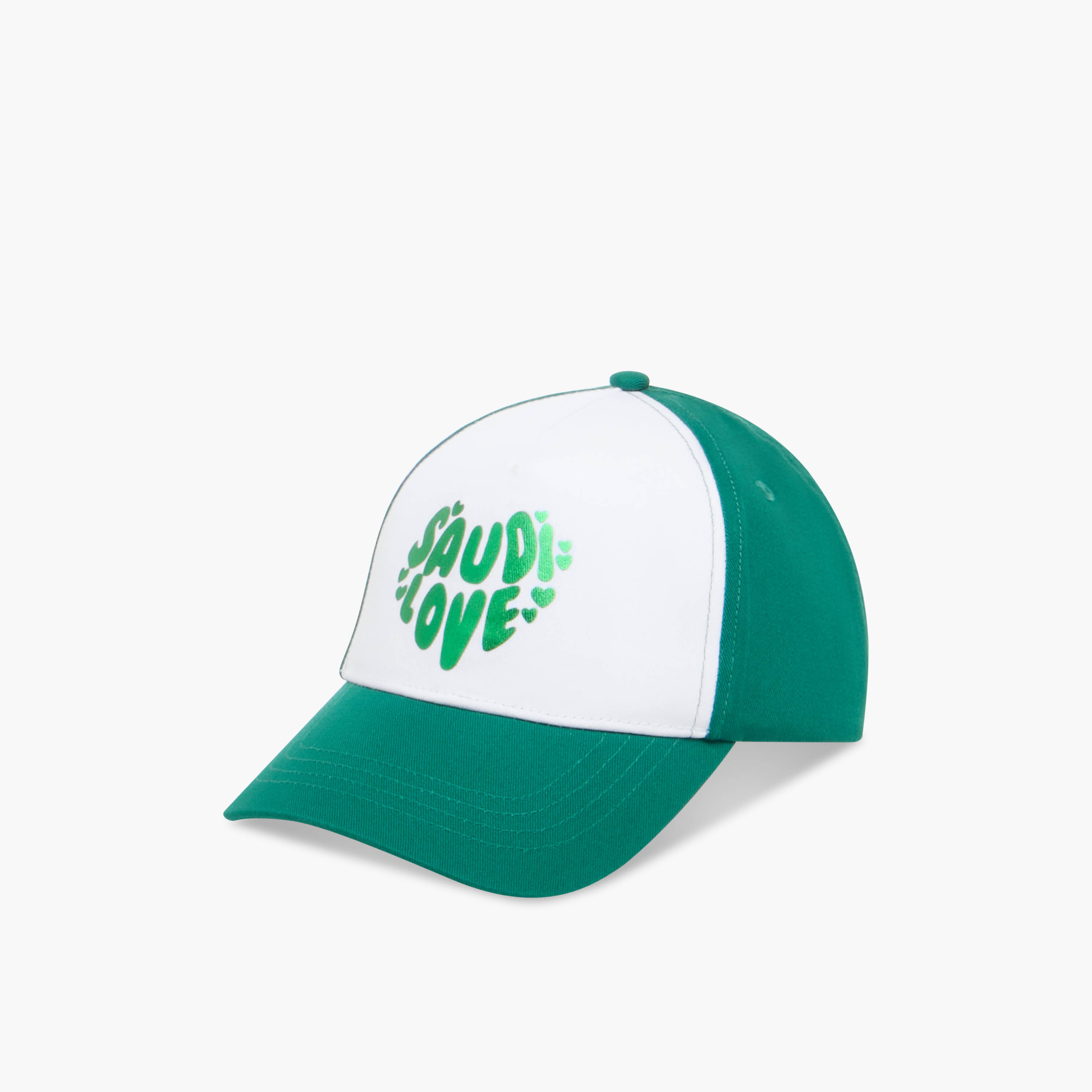 Juniors Saudi Arabia National Day Print Cap with Hook and Loop Closure-girls-accessories-caps-image-2