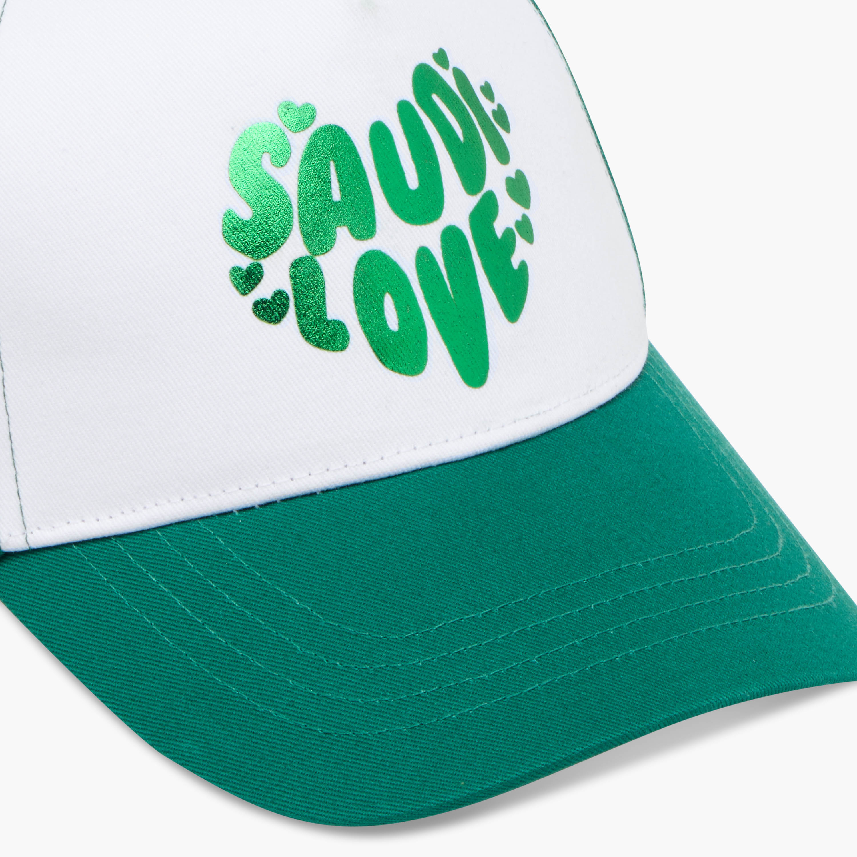 Juniors Saudi Arabia National Day Print Cap with Hook and Loop Closure-girls-accessories-caps-image-6