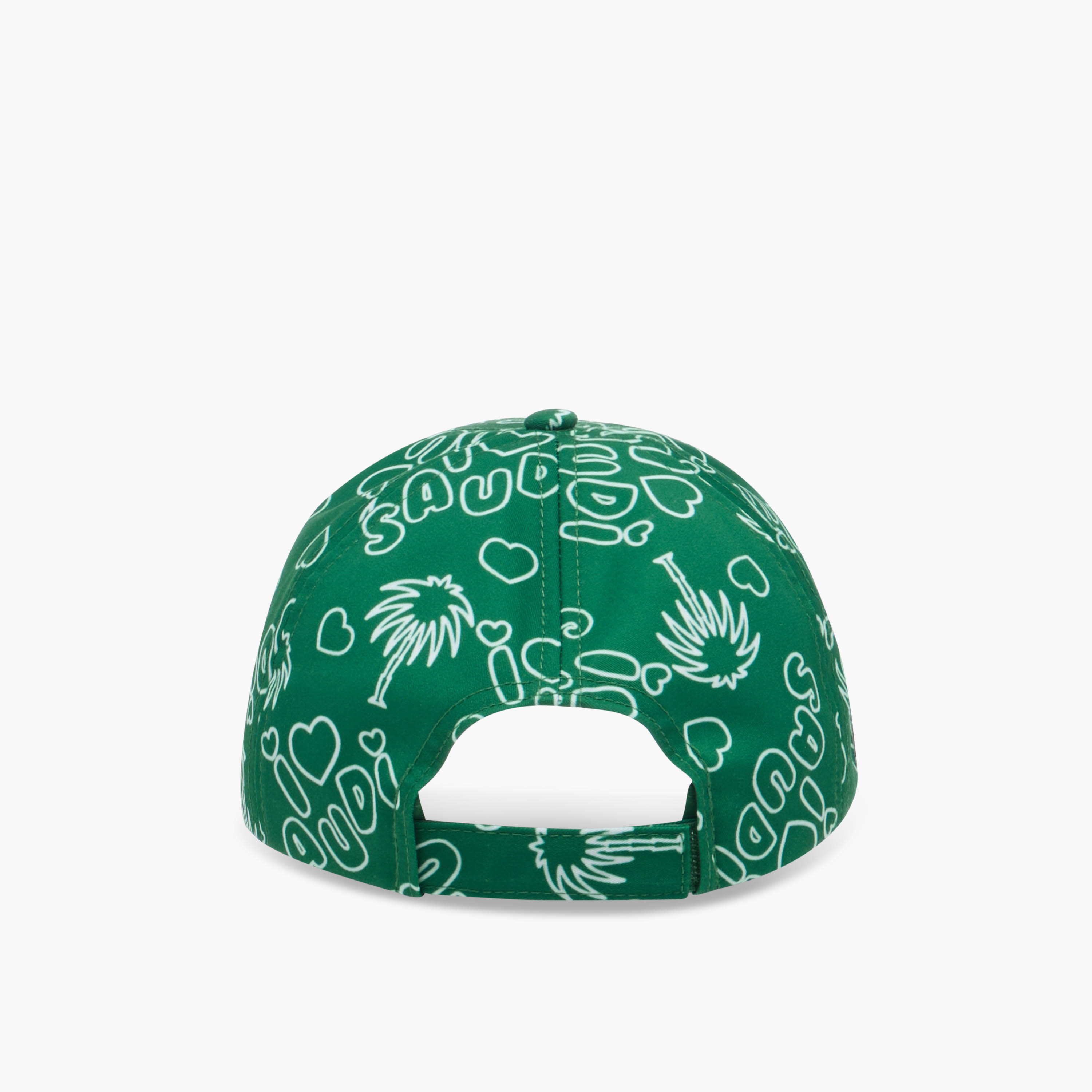 Juniors Saudi Arabia National Day Print Cap with Hook and Loop Closure-girls-accessories-caps-image-4