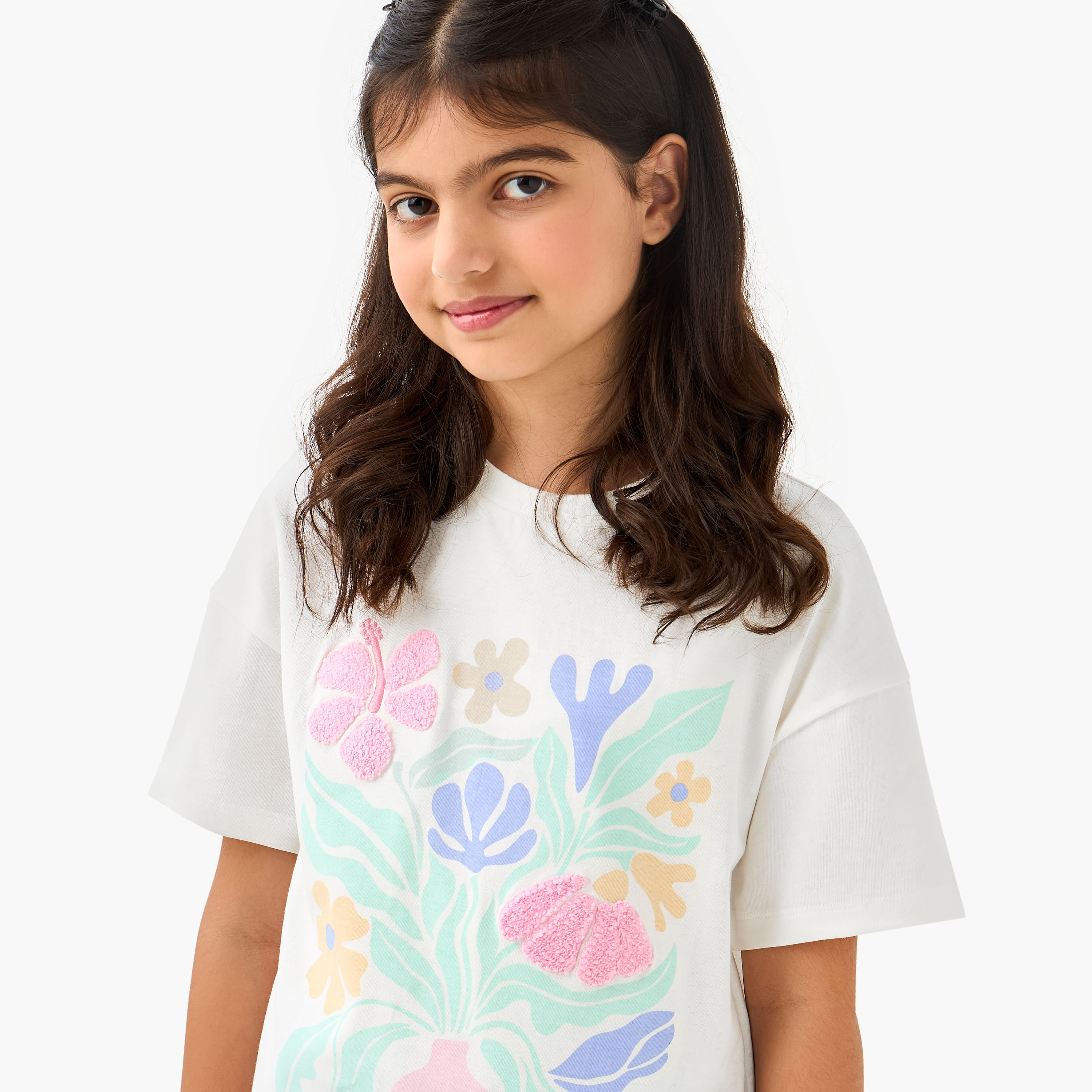 Juniors Printed T-shirt and Pyjama Set-girls-clothing-nightwear-image-5