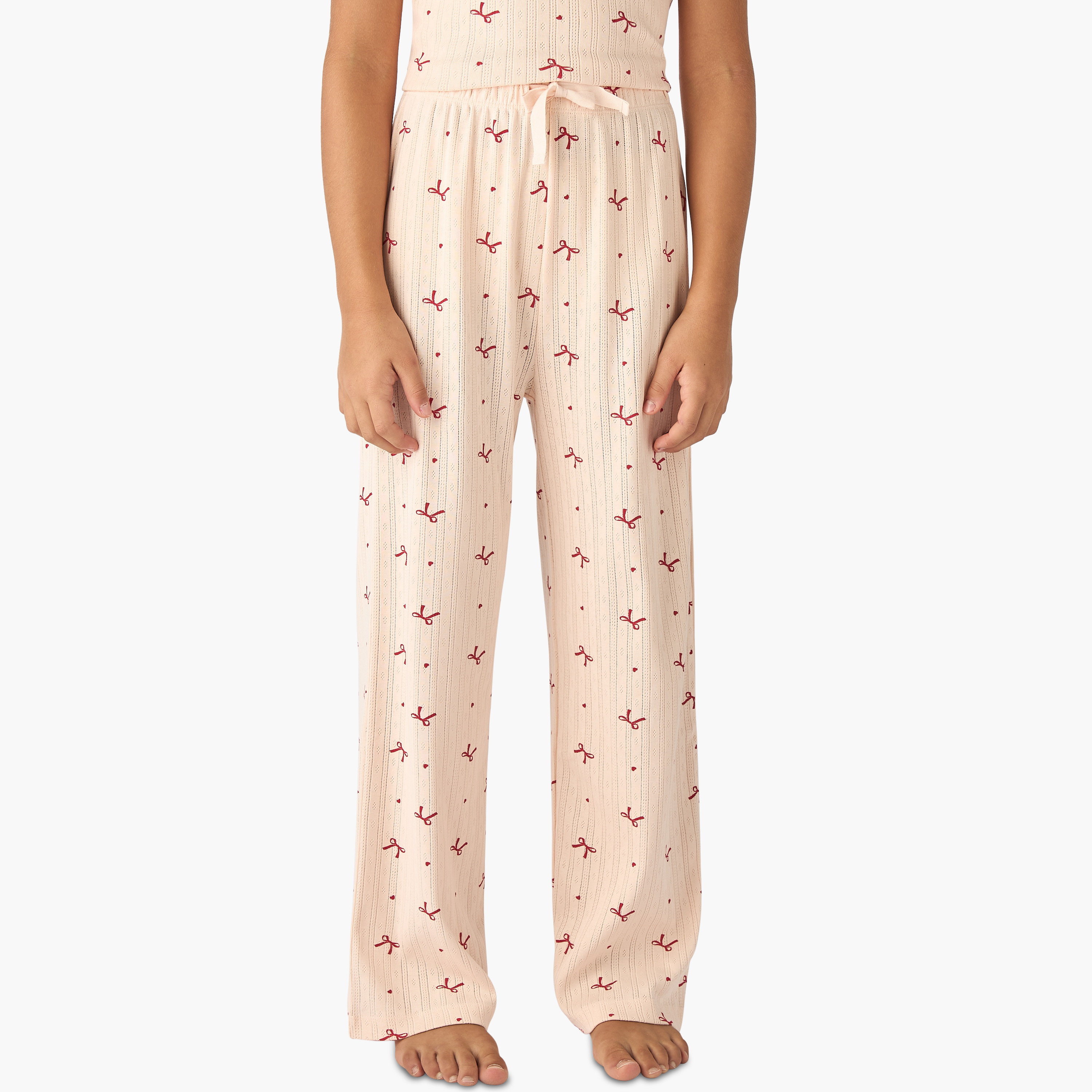 طقم بنطلون بيجاما وبلوزة بطبعات فيونكة من جونيورز-girls-clothing-nightwear-image-3