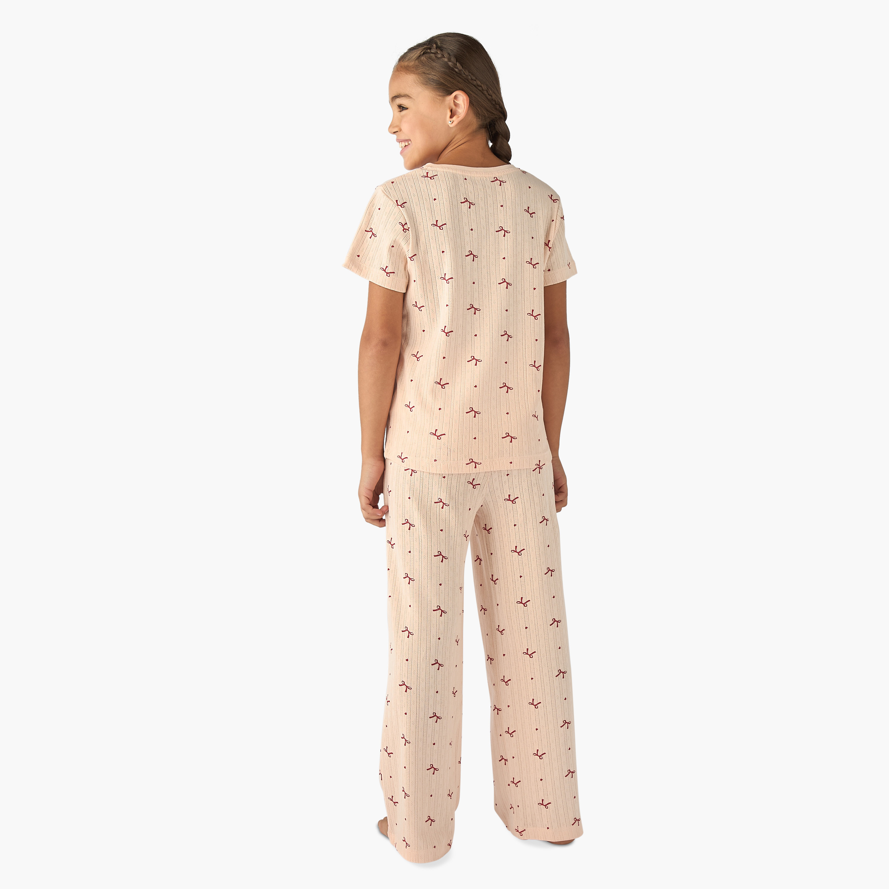طقم بنطلون بيجاما وبلوزة بطبعات فيونكة من جونيورز-girls-clothing-nightwear-image-4