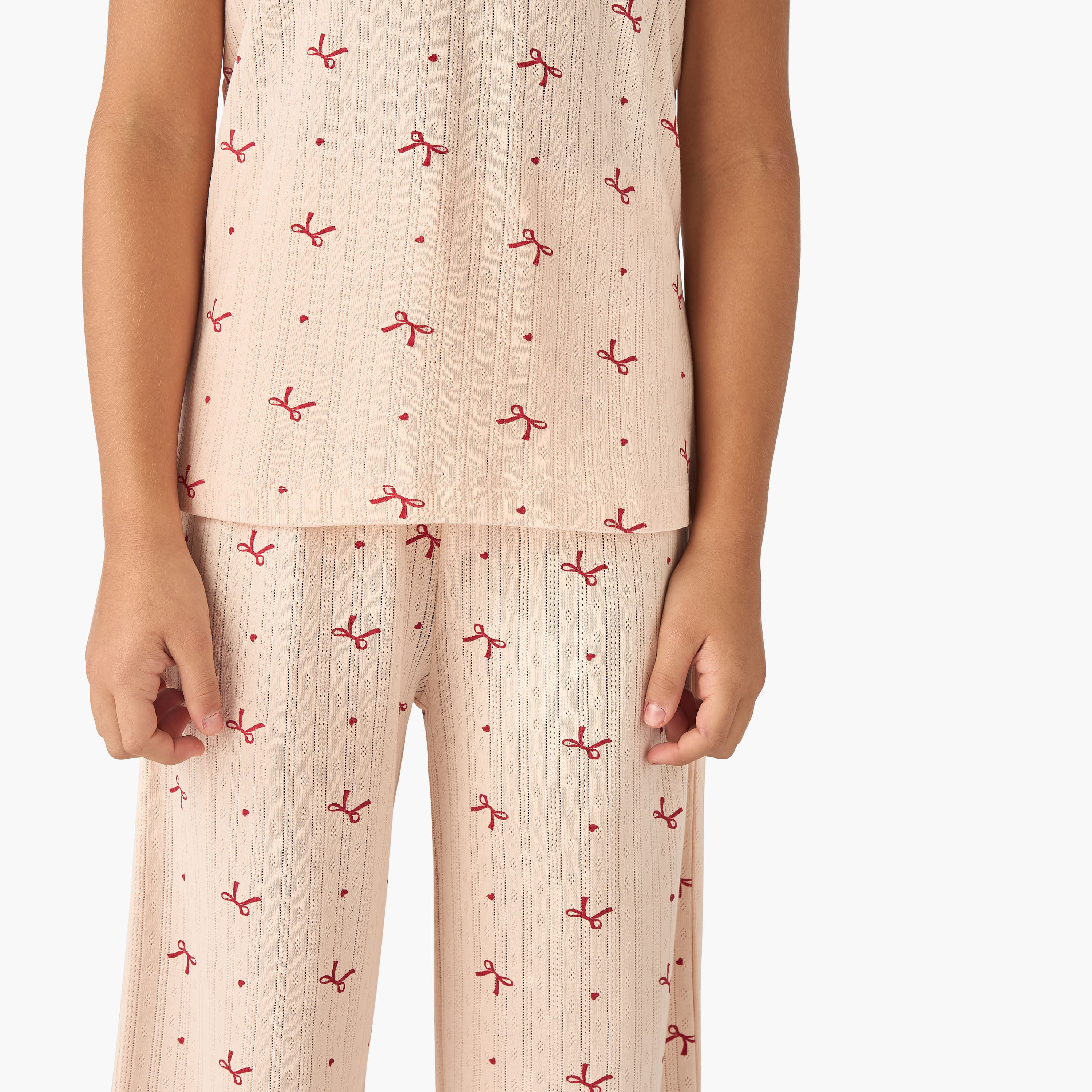 طقم بنطلون بيجاما وبلوزة بطبعات فيونكة من جونيورز-girls-clothing-nightwear-image-5