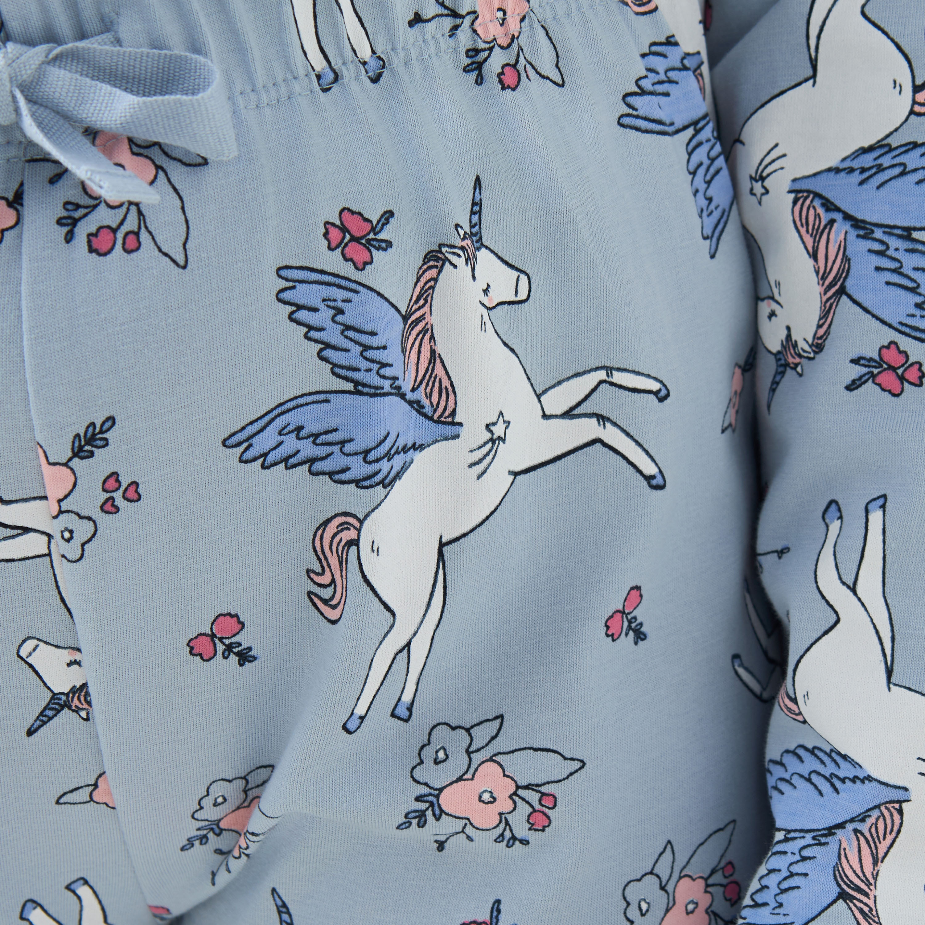 Juniors Girls Pyjama Set with Unicorn Print - Cotton - Long Sleeves - Crew Neck-girls-clothing-nightwear-image-6