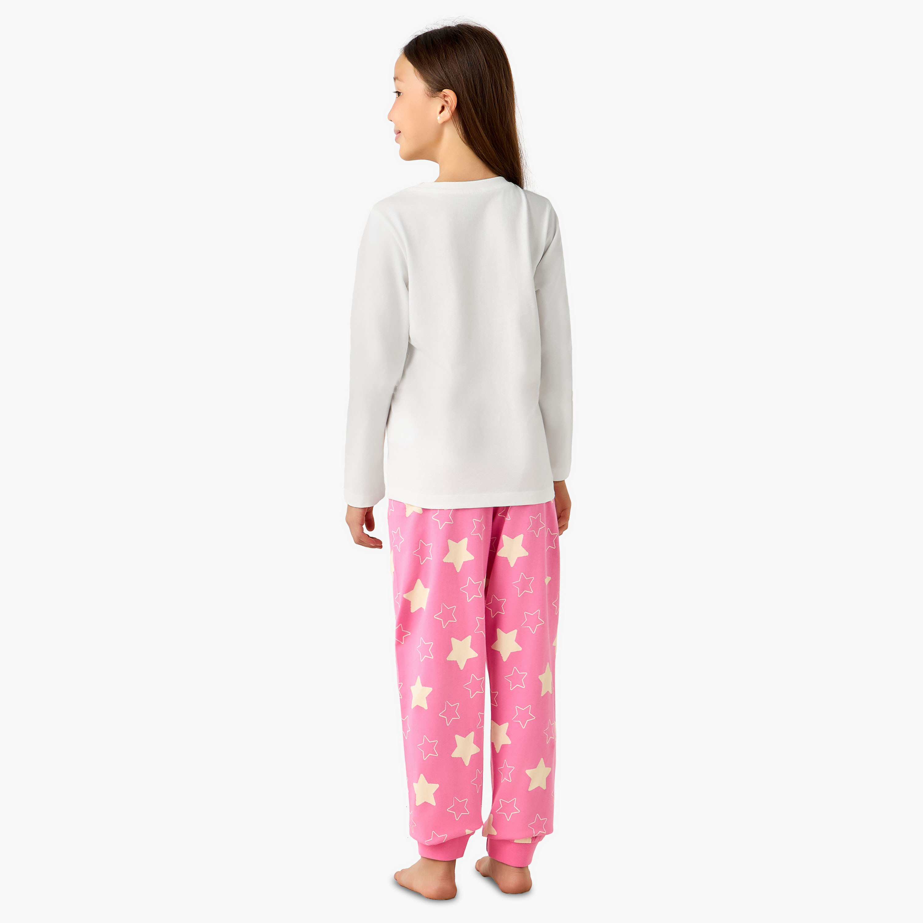 طقم بيجاما بأكمام طويلة وياقة ضيقة بطبعات يونيكورن عبوة من طقمين من جونيورز-girls-clothing-nightwear-image-5