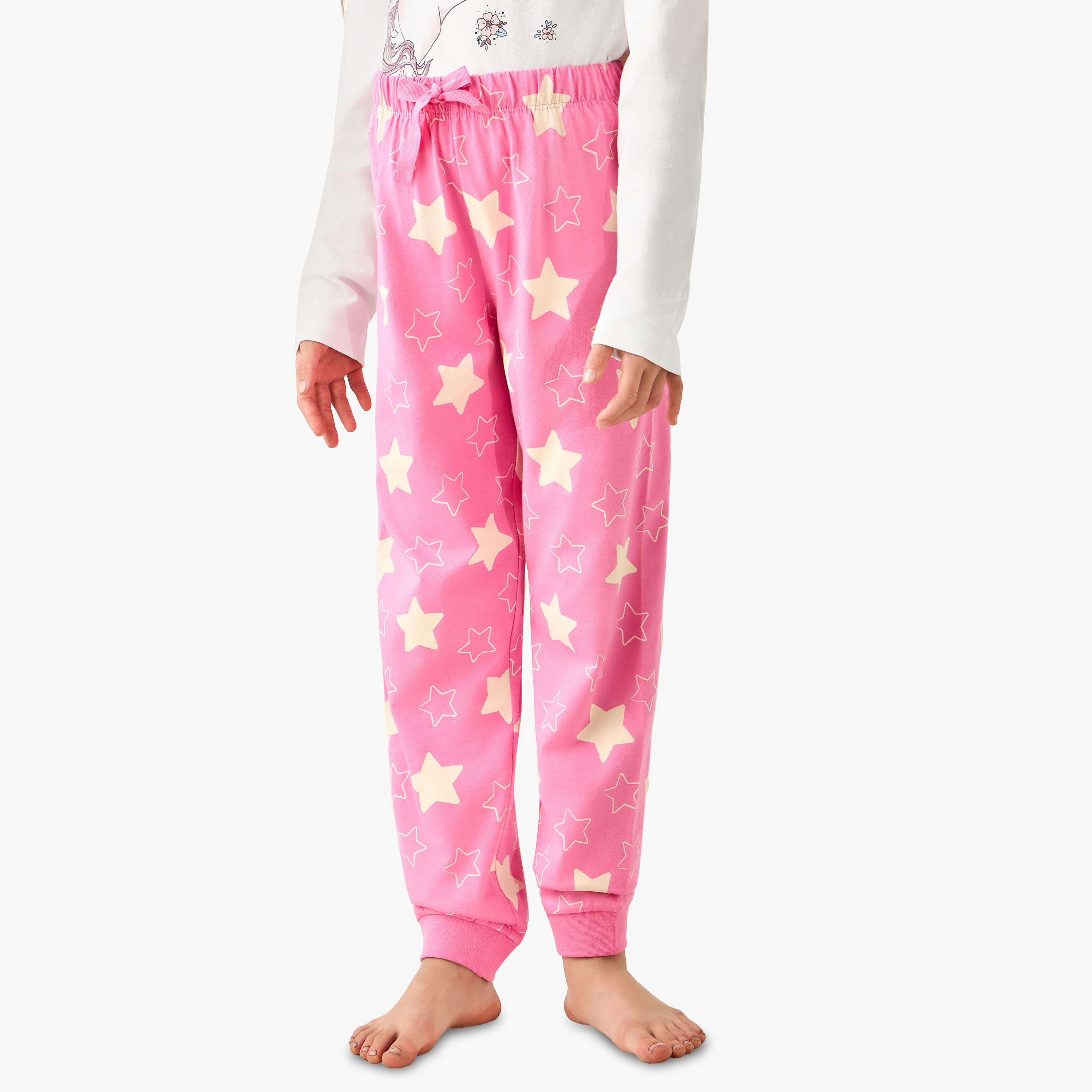 طقم بيجاما بأكمام طويلة وياقة ضيقة بطبعات يونيكورن عبوة من طقمين من جونيورز-girls-clothing-nightwear-image-3