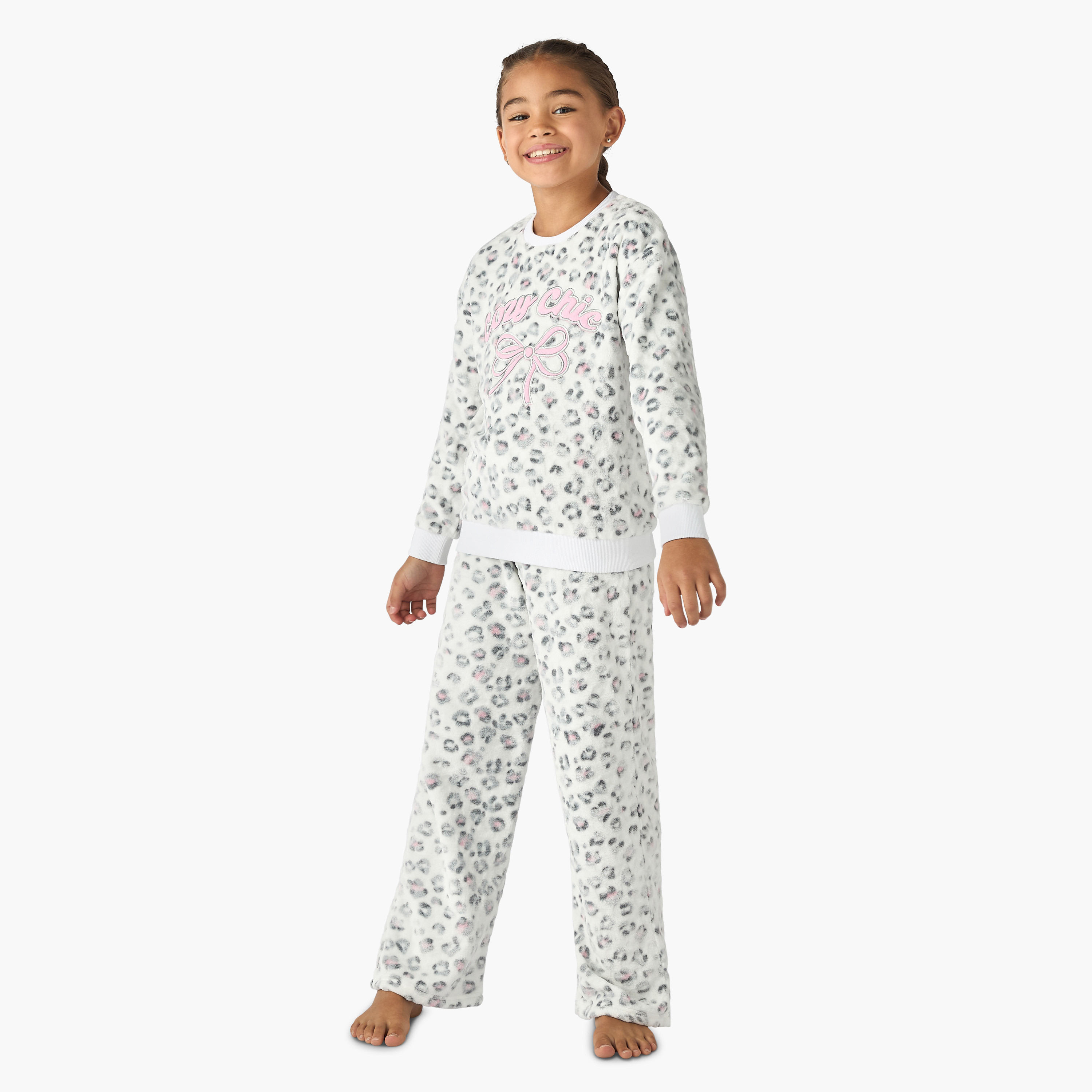 Juniors Printed T-shirt and Pyjama Set-girls-clothing-nightwear-image-1