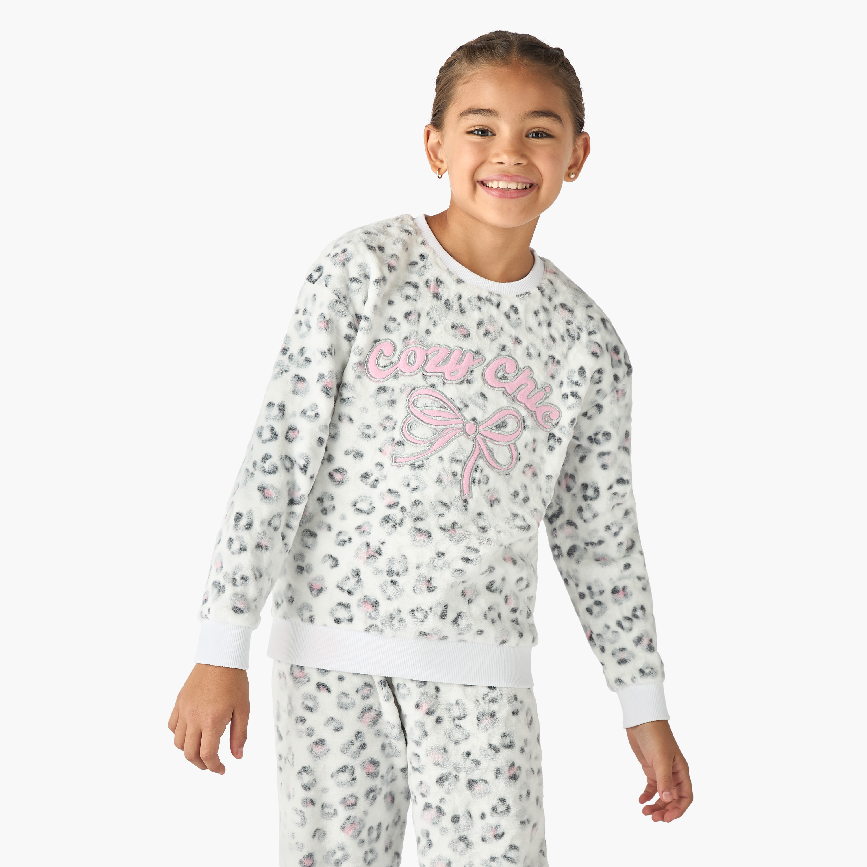 Juniors Printed T-shirt and Pyjama Set-girls-clothing-nightwear-image-2