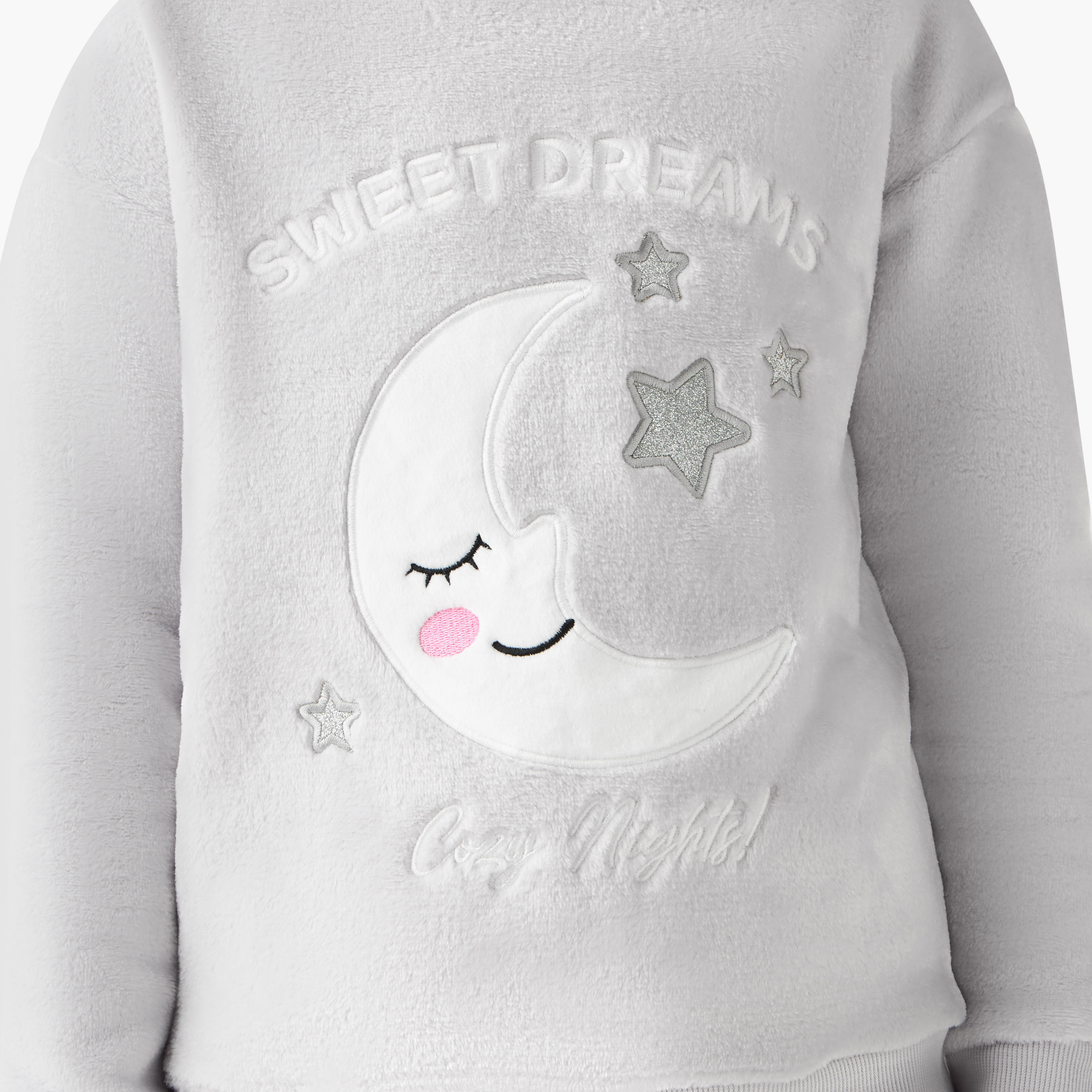 Juniors Girls Pyjama Set with Star Print - Polyester - Long Sleeves - Crew Neck-girls-clothing-nightwear-image-6