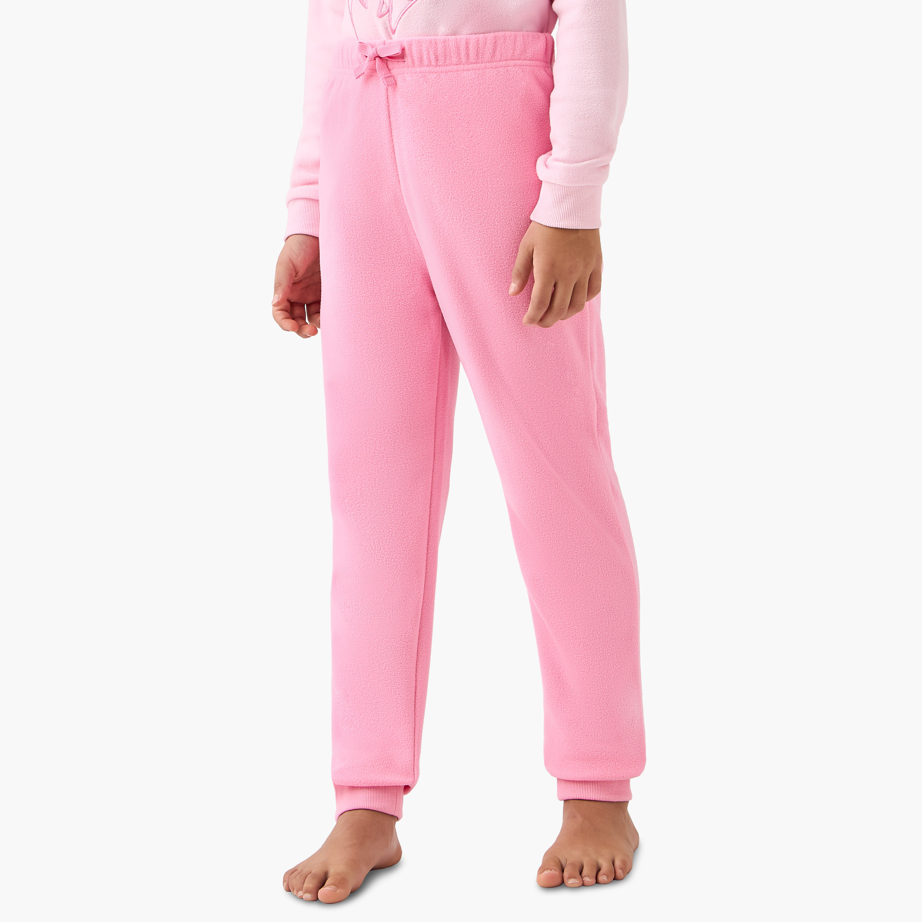 طقم بنطلون بيجاما وتيشيرت صوف بتطريز فيونكة من جونيورز-girls-clothing-nightwear-image-3