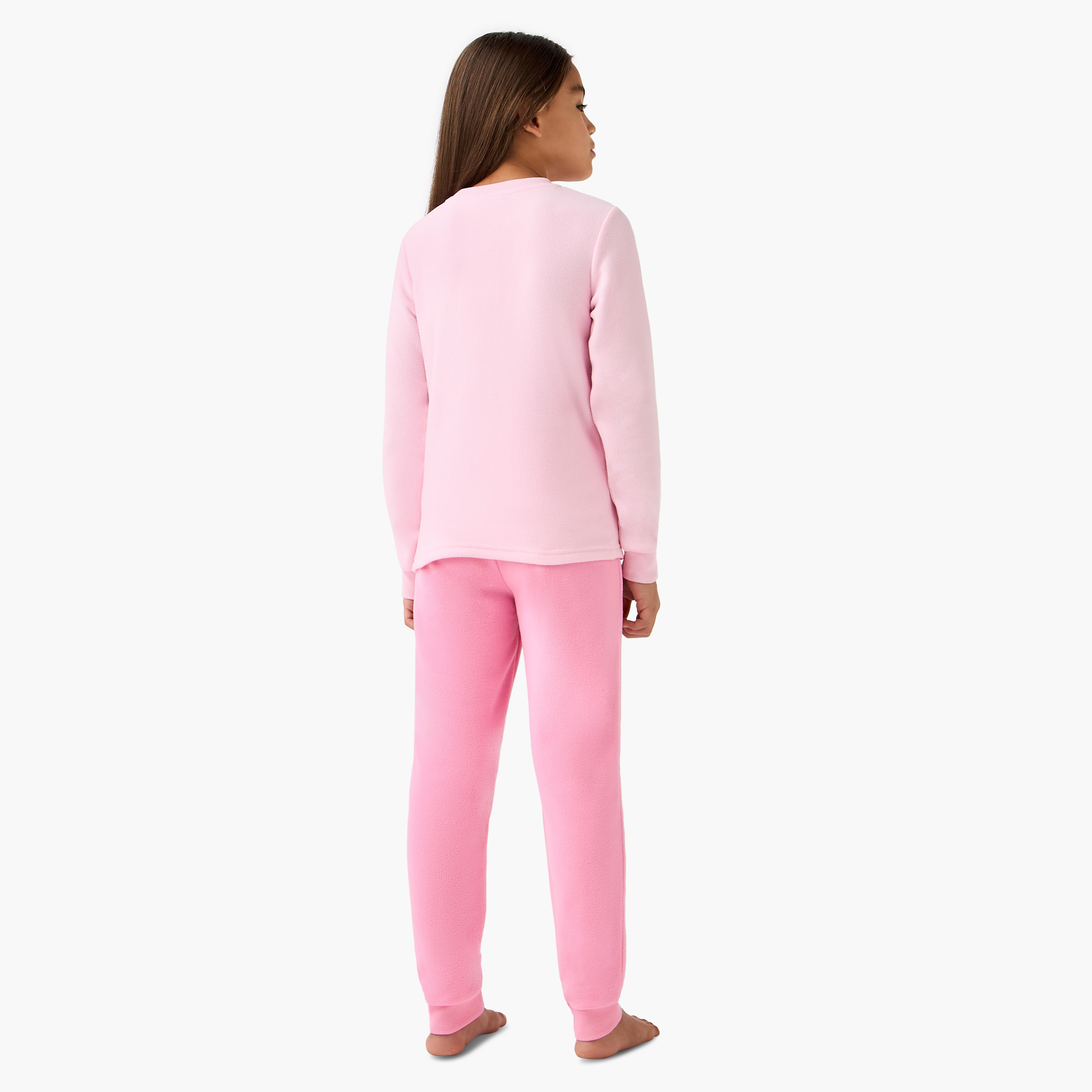طقم بنطلون بيجاما وتيشيرت صوف بتطريز فيونكة من جونيورز-girls-clothing-nightwear-image-4