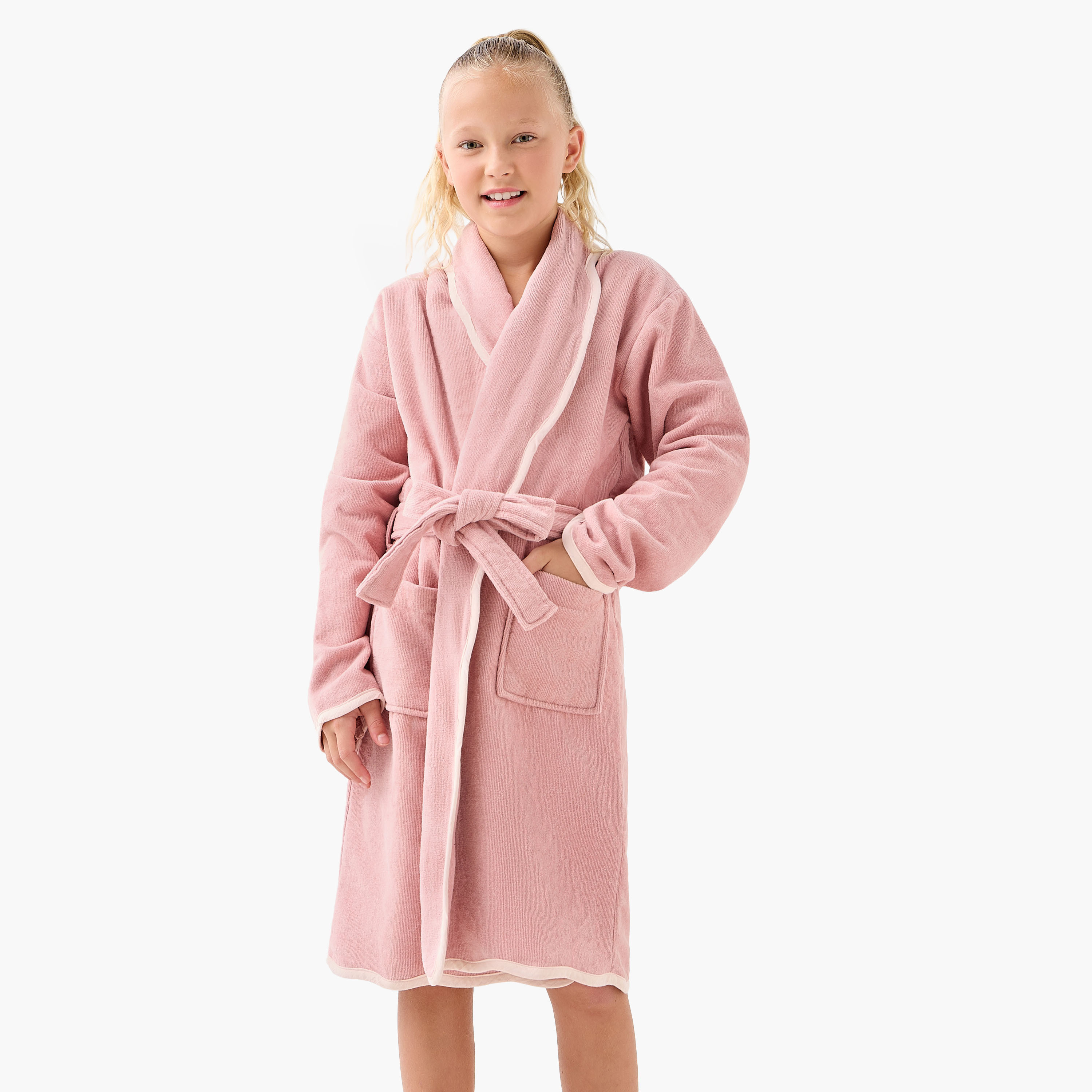 Juniors Terry Bathrobe with Pockets - 8-16 years-girls-clothing-nightwear-image-1