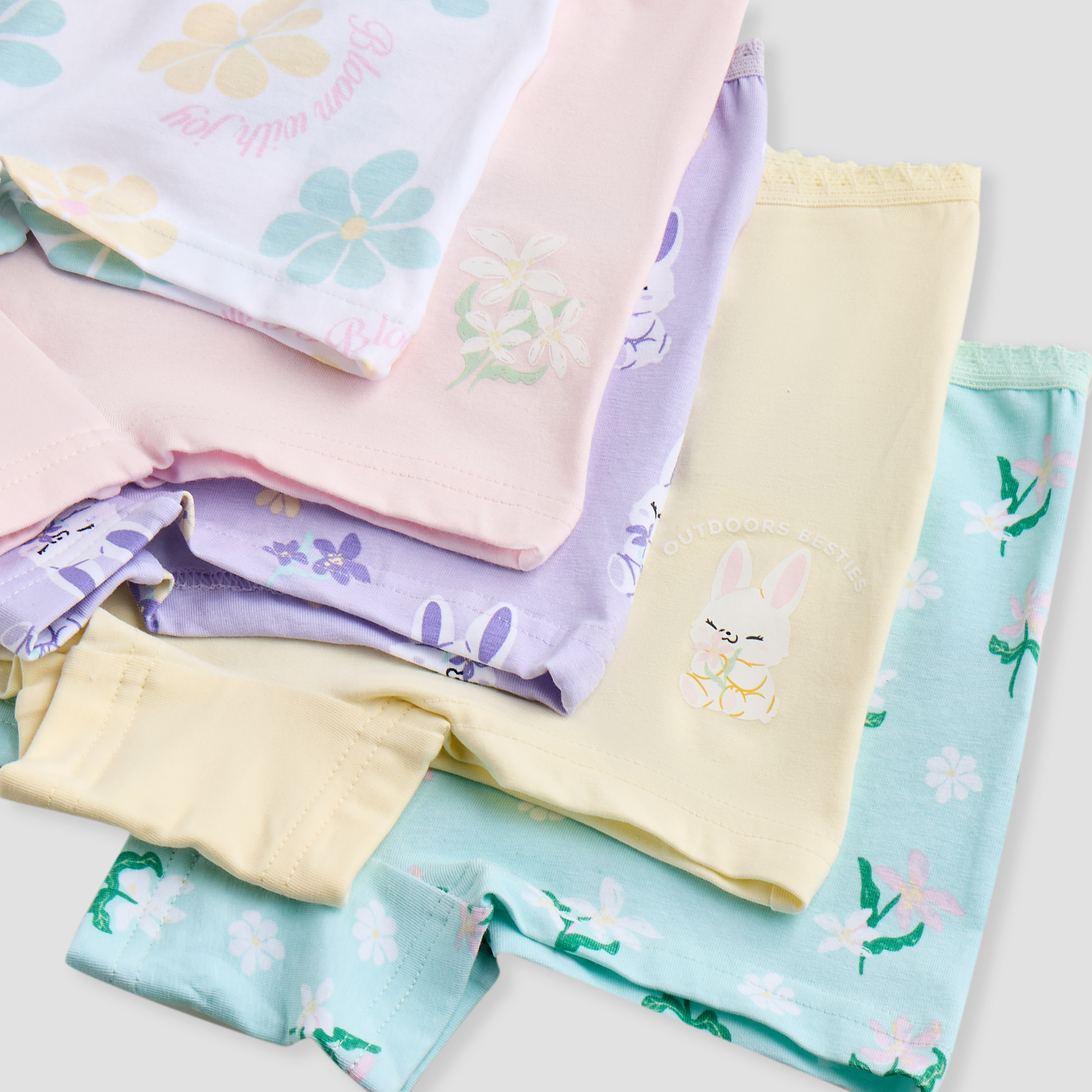 Juniors Printed Boyshort Briefs - Set of 5-girls-clothing-innerwear-panties-image-8