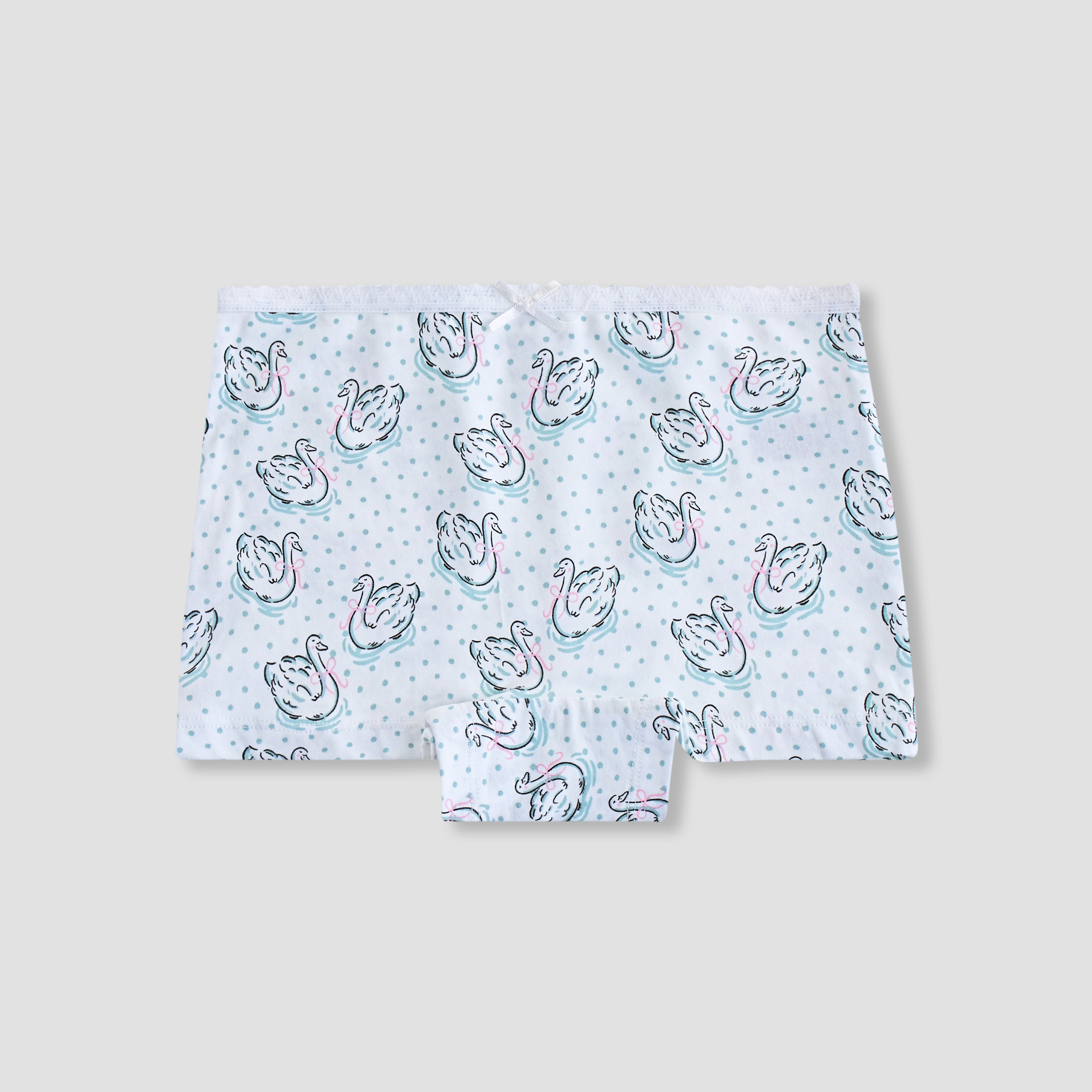 Pack of 5 Juniors Cotton Briefs with Swan Print-girls-clothing-innerwear-panties-image-4