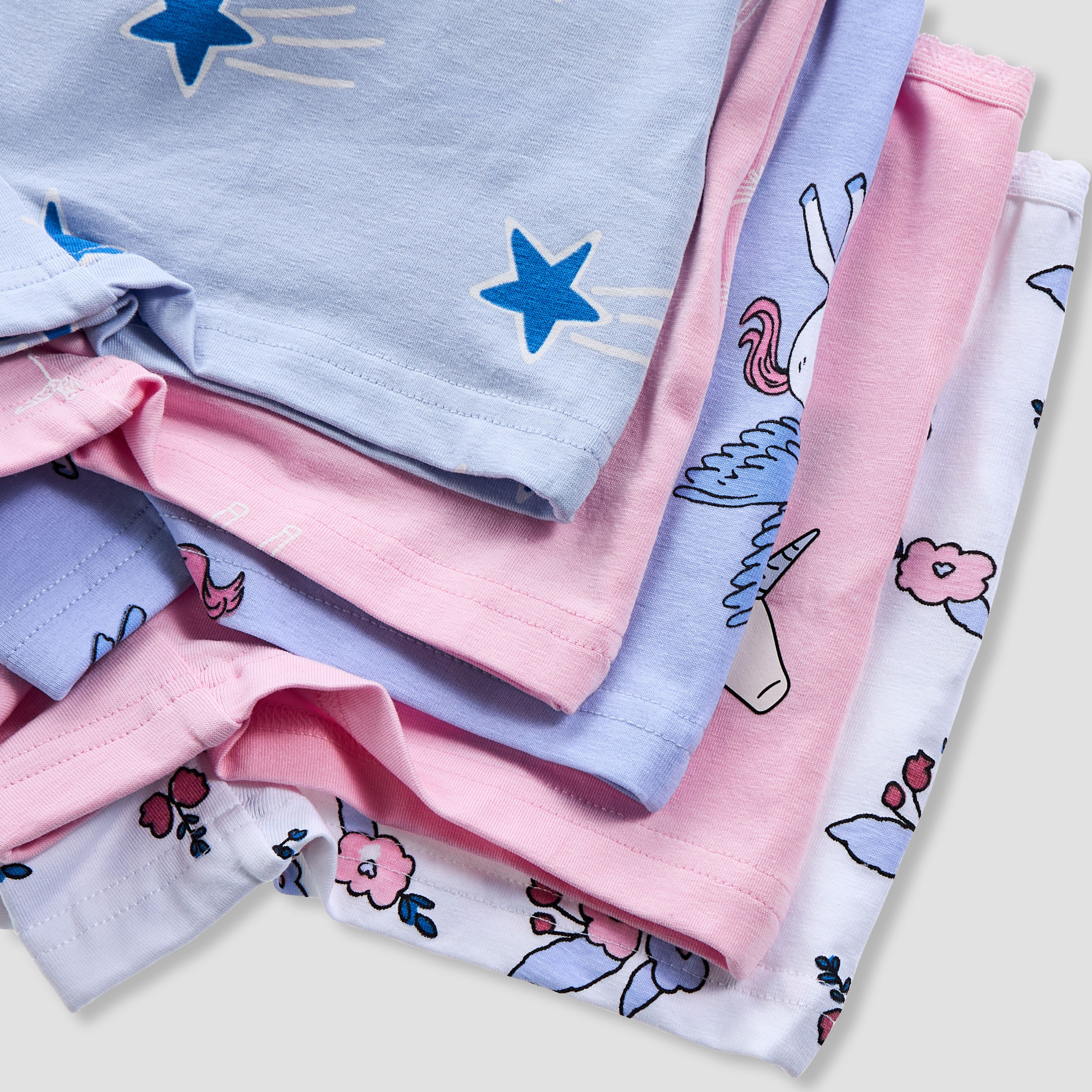 Juniors Printed Briefs with Elasticated Waistband - Set of 5-girls-clothing-innerwear-panties-image-8