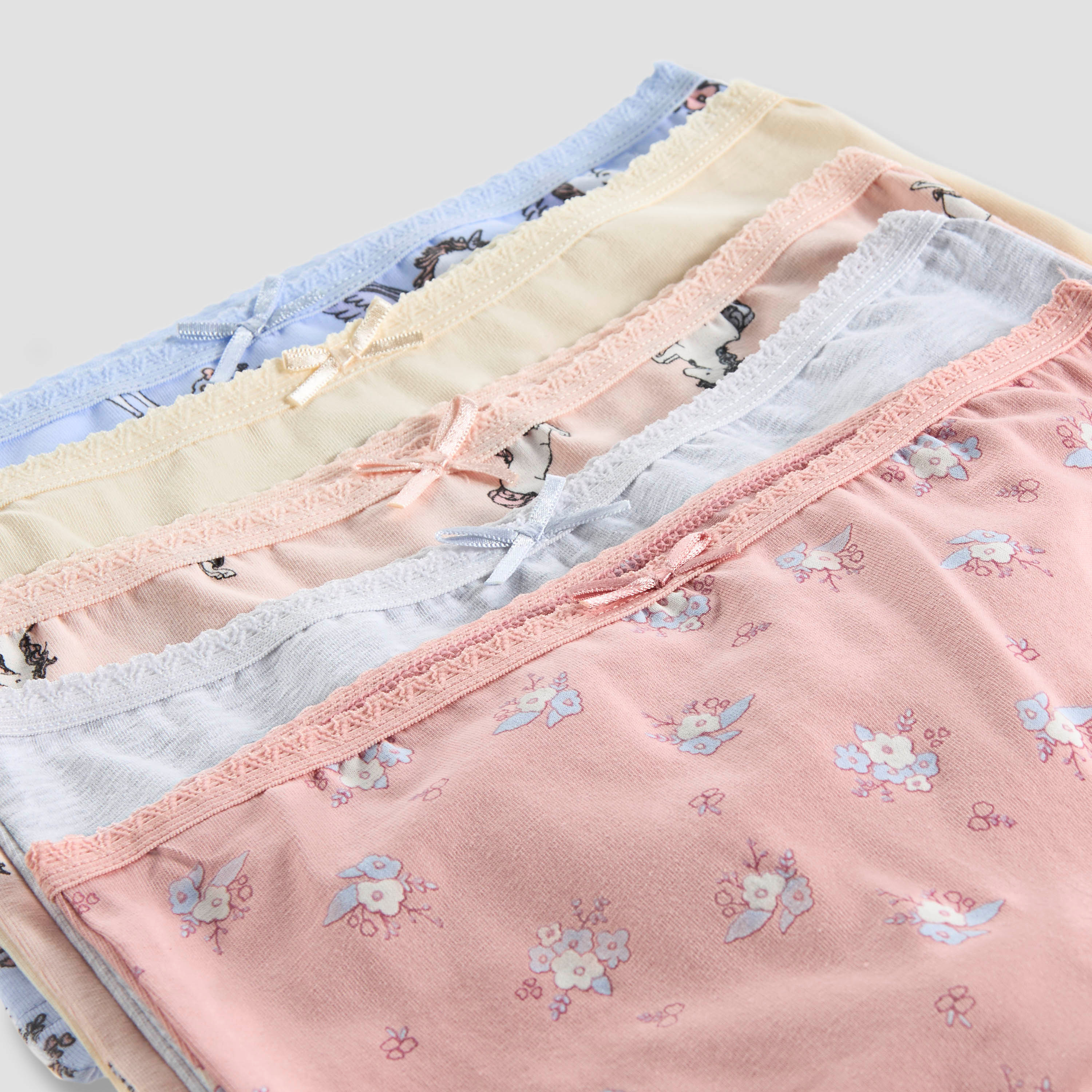 Juniors Girls Boxer Briefs with Unicorn Print - Cotton - Set of 5-girls-clothing-innerwear-panties-image-7